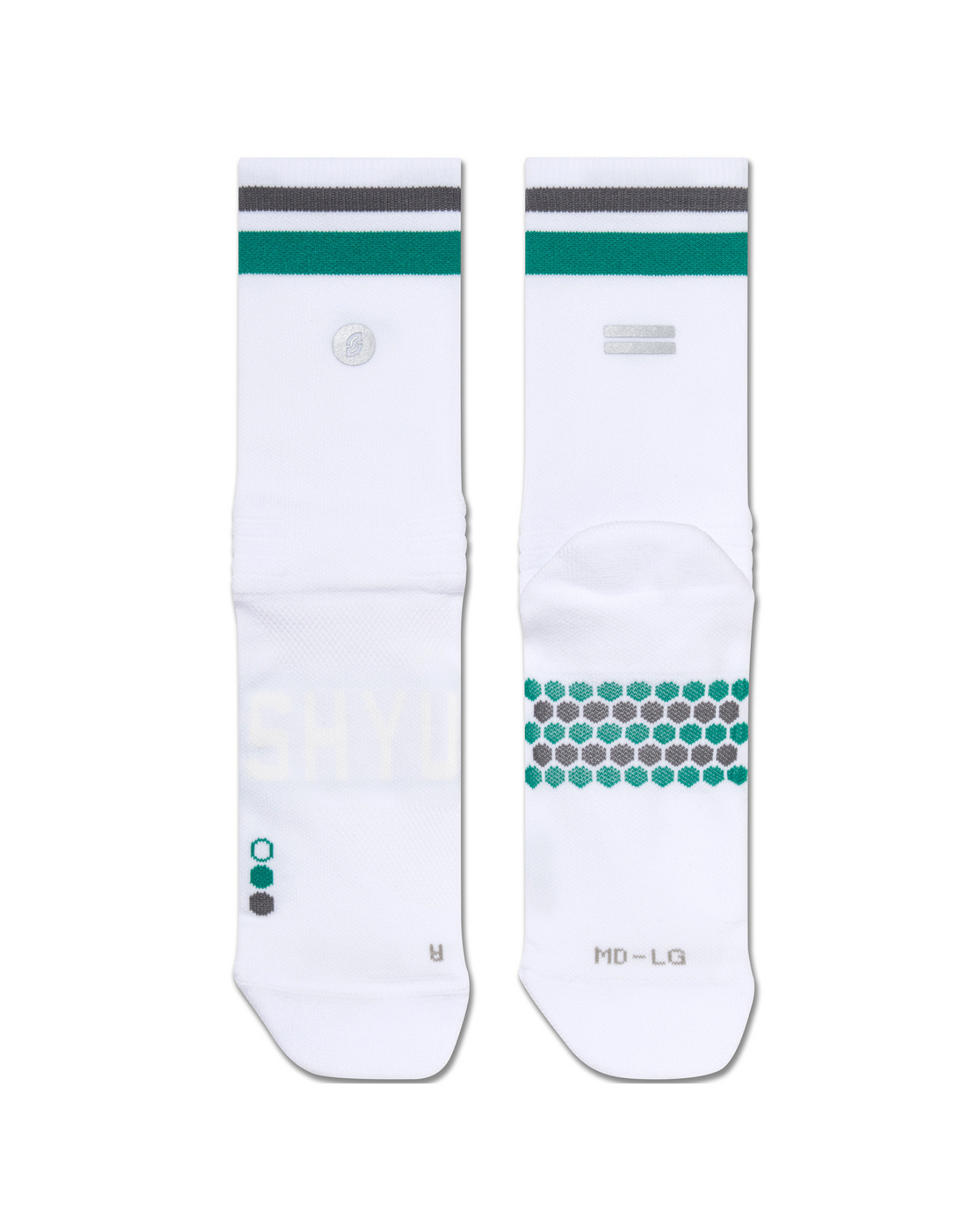 SHYU Racing Half Crew - White/Teal/Carbon - Frontrunner Colombo