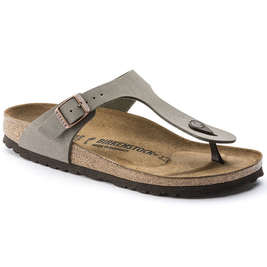Birkenstock Gizeh Birko-Flor Nubuck Regular Stone
