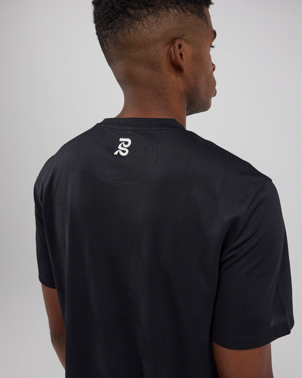 Bandit Cheque Jacquard Short Sleeve Tee Unisex - Black - Frontrunner Colombo