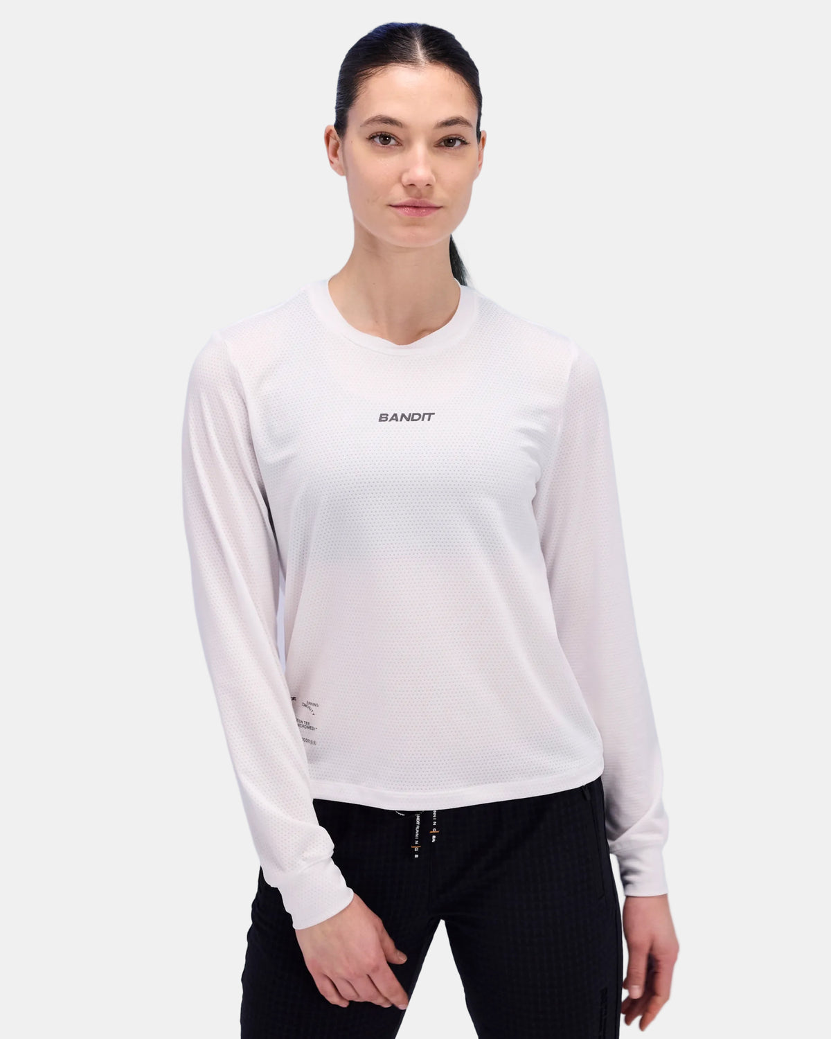 Bandit Micromesh™ Long Sleeve Tee Womens - White - Frontrunner Colombo