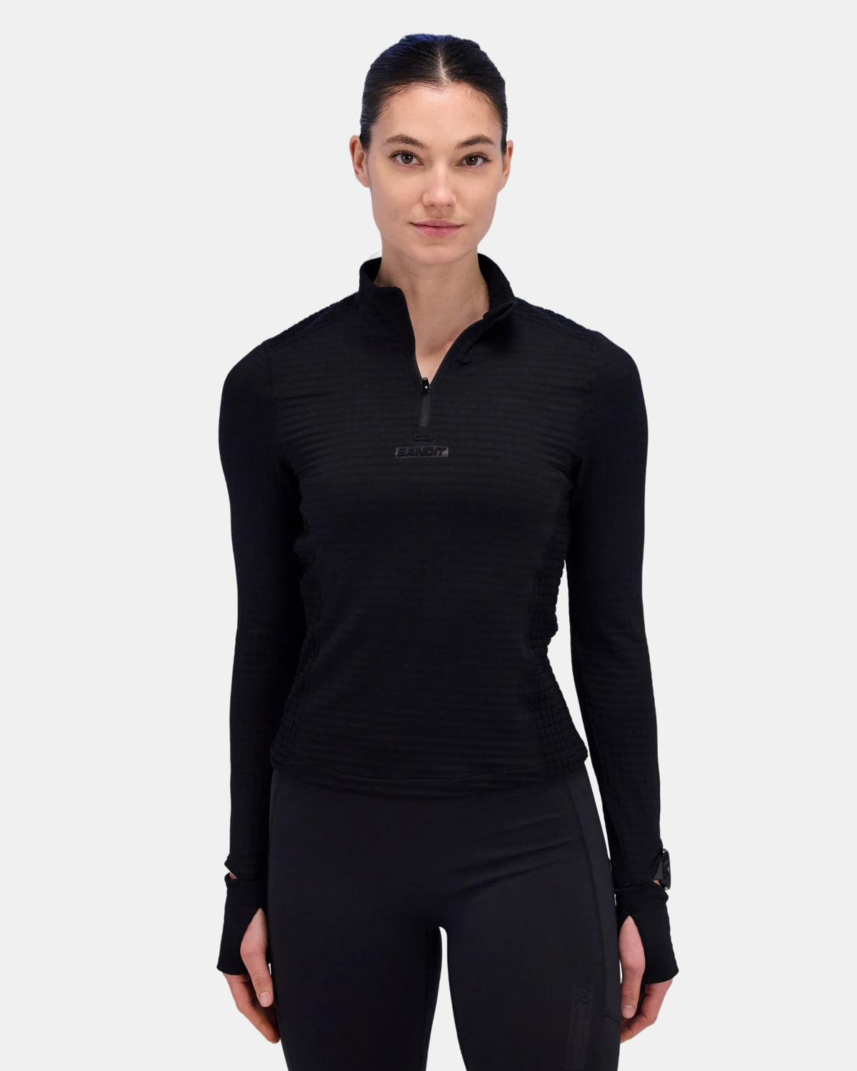 Bandit CaldoGrid™ Cold Weather Quarter Zip Womens - Black - Frontrunner Colombo