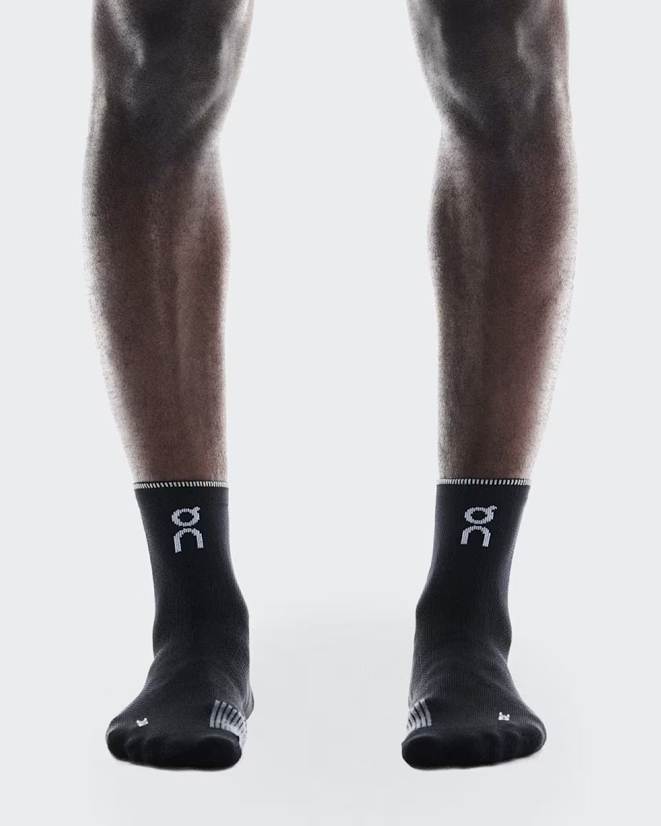 On Performance Run Sock Mid - Black/Eclipse
