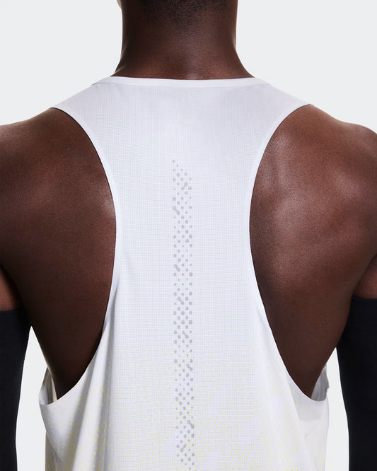 On Zero Singlet Mens White / Lime - Frontrunner Colombo