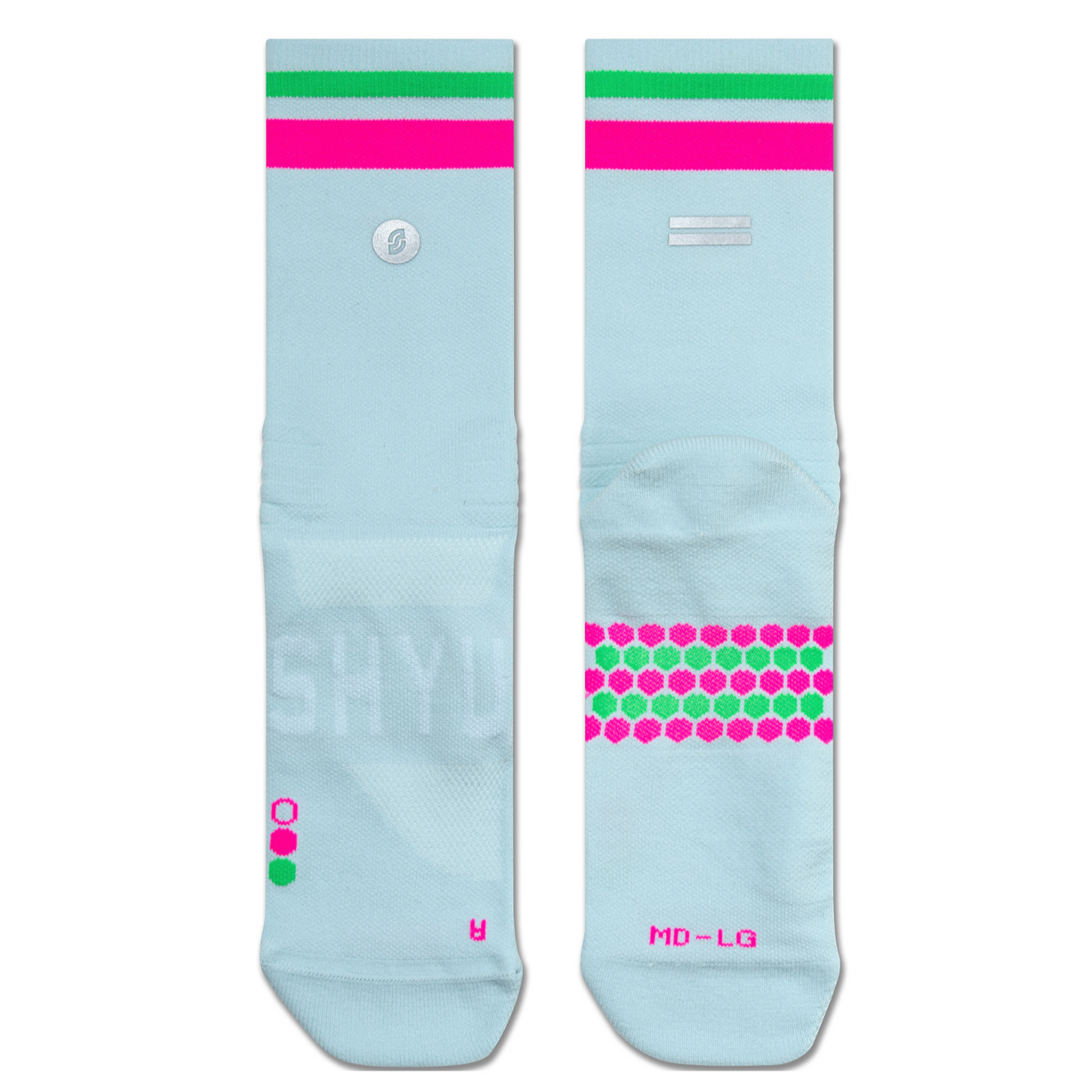 SHYU Racing Half Crew - Foam/Pink/Green - Frontrunner Colombo