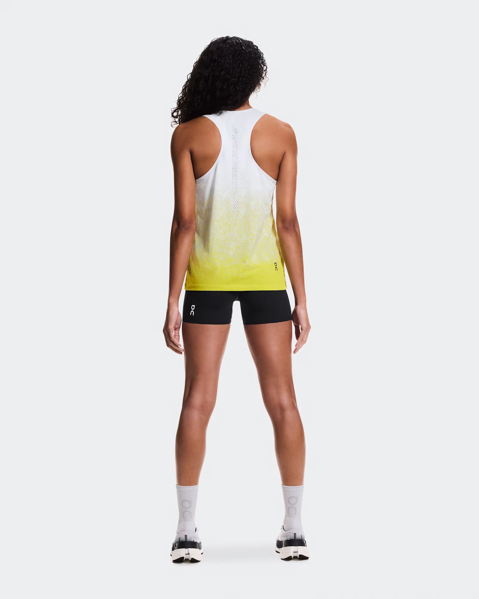 On Zero Singlet Womens White/ Lime - Frontrunner Colombo