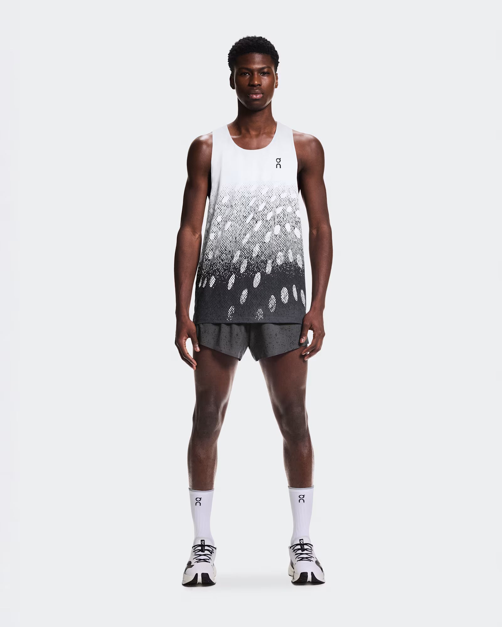 On Zero Singlet Mens White/ Iron - Frontrunner Colombo