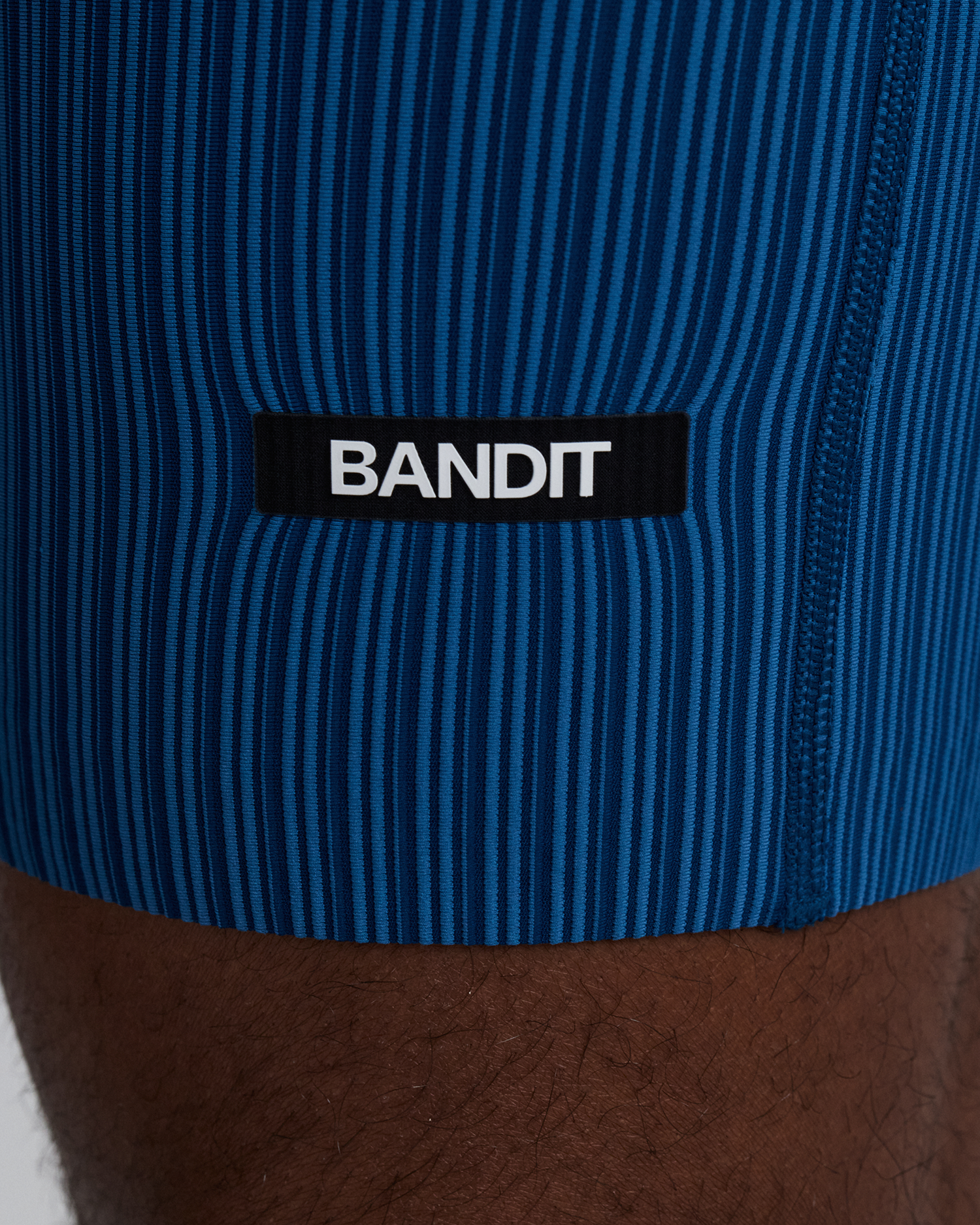 Bandit Striped Cadence™ 7 Pocket Lined Half Tights (Mens) Ink Blue/Aegean - Frontrunner Colombo