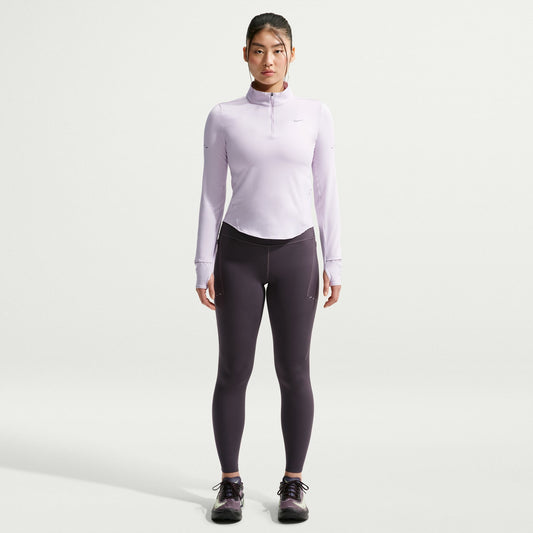 Nike Swift Dri-Fit UV 1/4 Zip Run Top Womens Bleached Lilac - Frontrunner Colombo