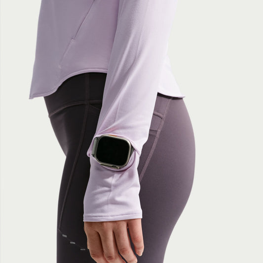 Nike Swift Dri-Fit UV 1/4 Zip Run Top Womens Bleached Lilac - Frontrunner Colombo