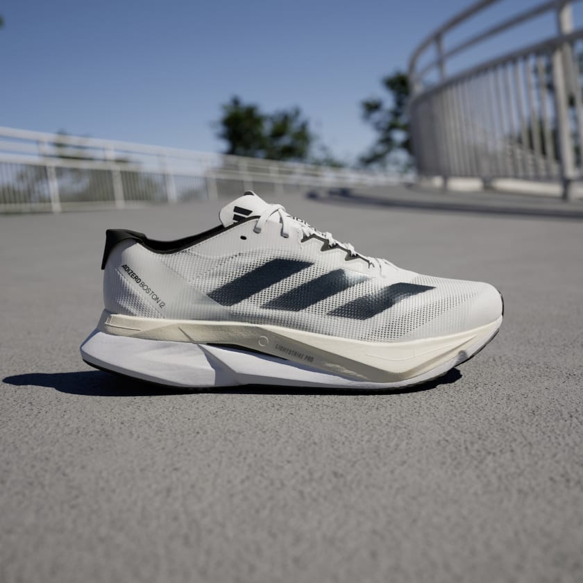 Adidas Adizero Boston 12 (D Standard) Mens Cloud White / Core Black / Night Metallic - Frontrunner Colombo