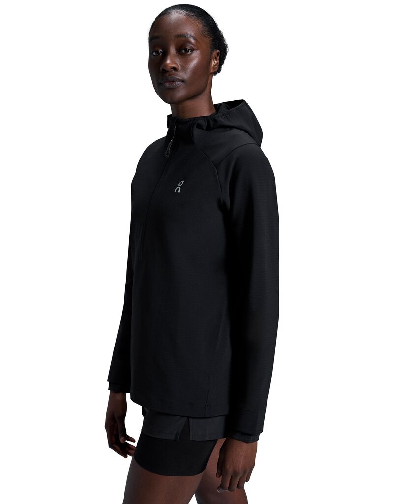 ON Pace Hoodie Womens Black - Frontrunner Colombo