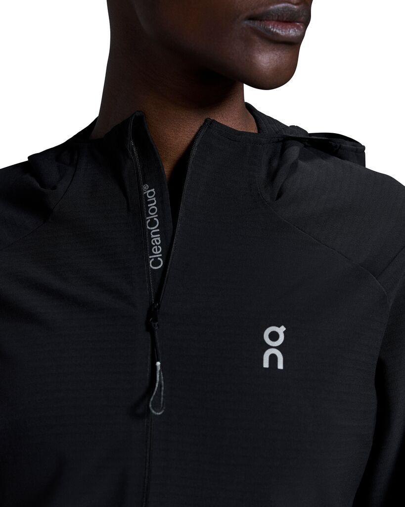 ON Pace Hoodie Womens Black - Frontrunner Colombo