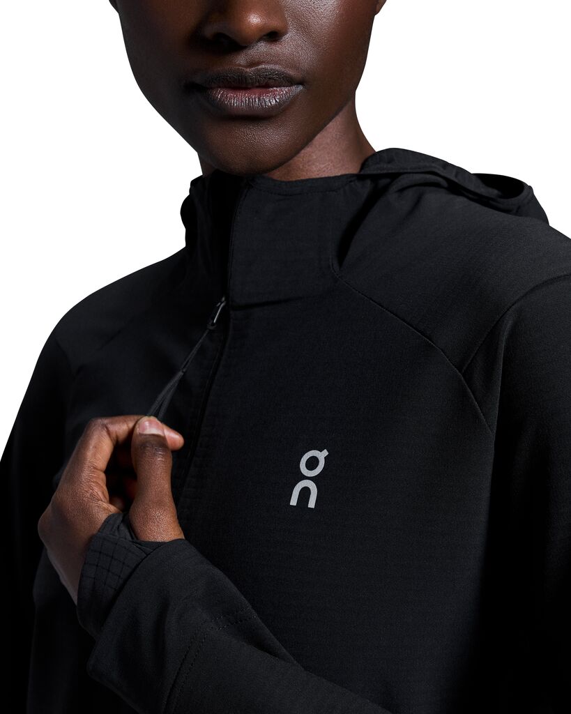 ON Pace Hoodie Womens Black - Frontrunner Colombo