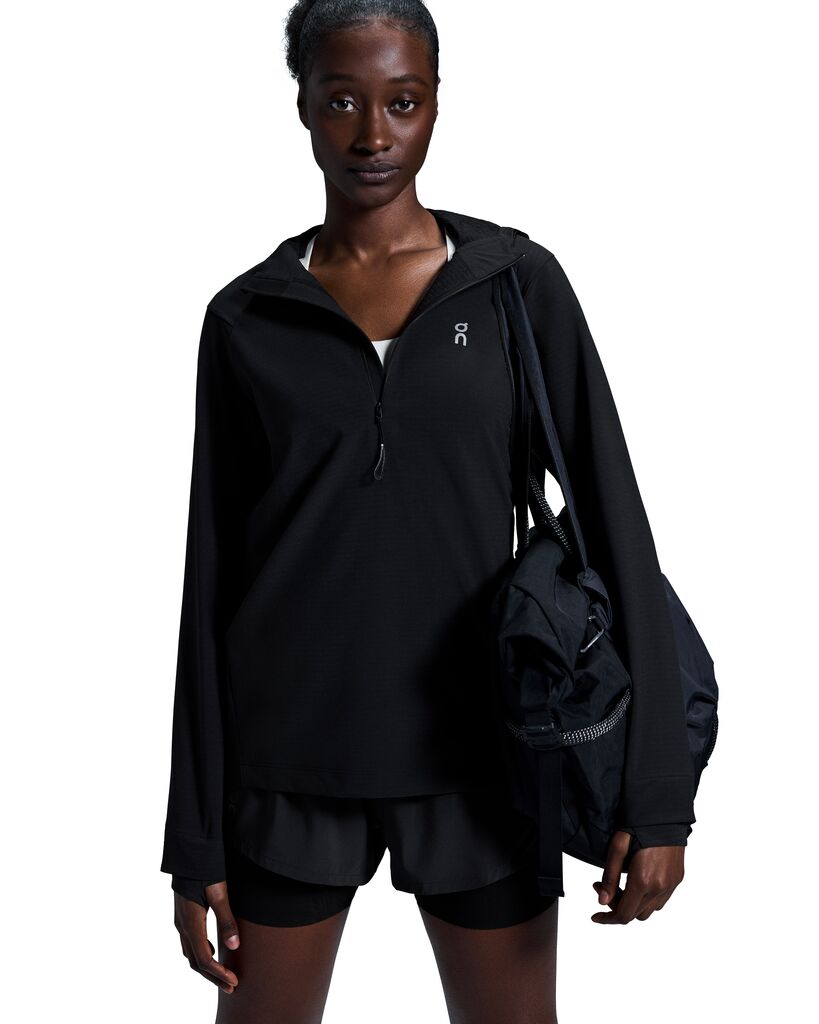ON Pace Hoodie Womens Black - Frontrunner Colombo