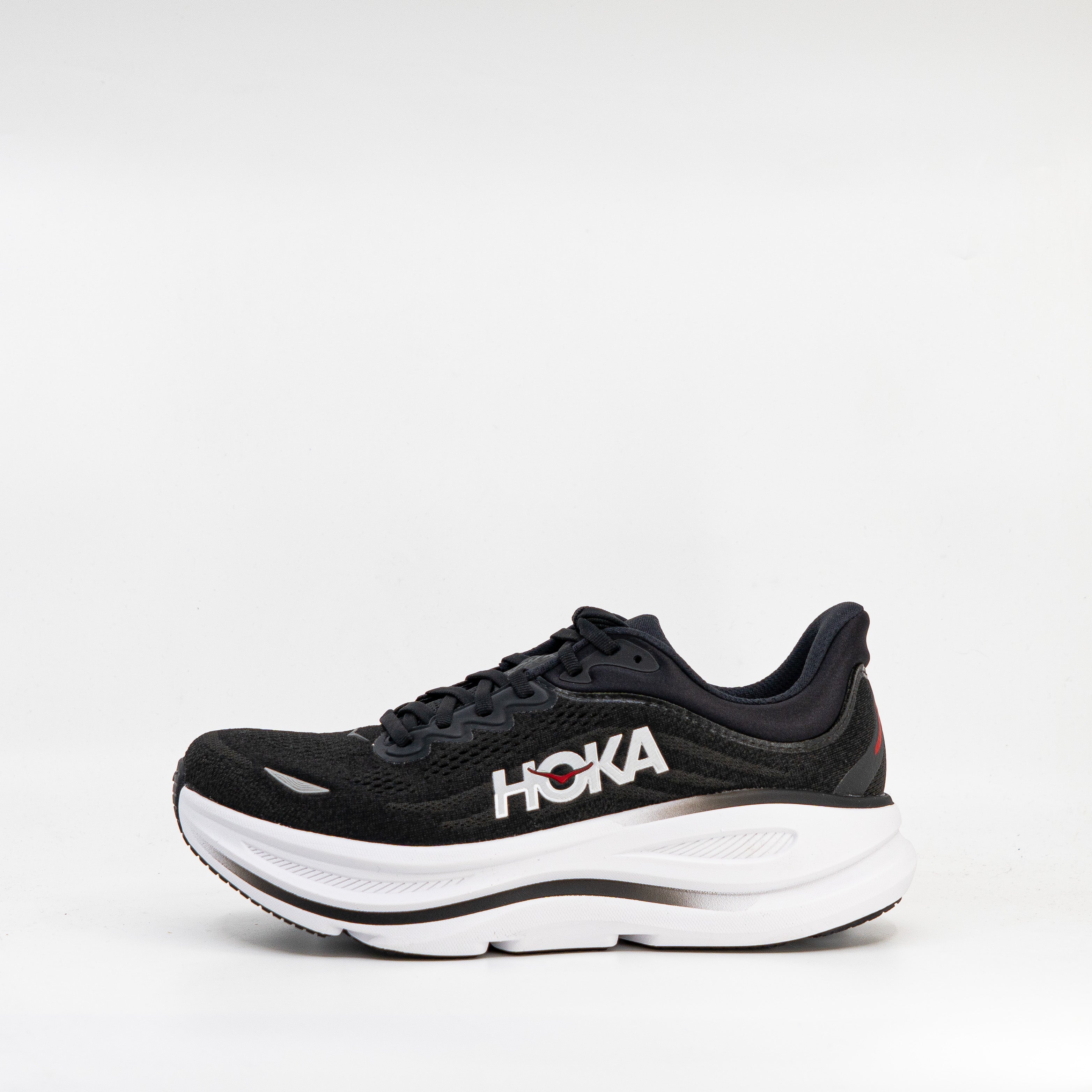 Hoka Bondi 9 (D Standard) Mens Black/Vermillion - Frontrunner Colombo