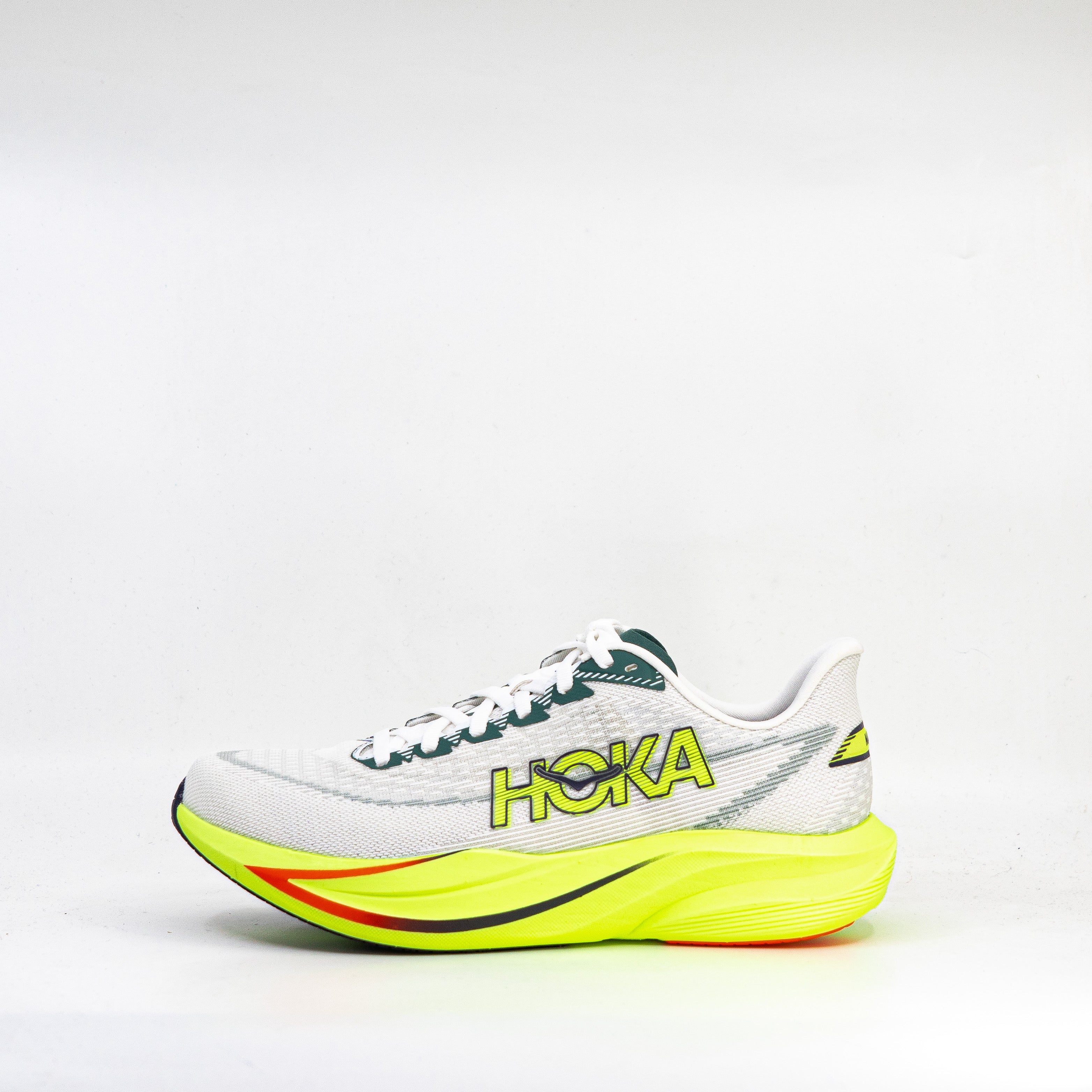 Hoka Mach 7 (2E Wide) Mens Frost/Neon Yuzu - Frontrunner Colombo