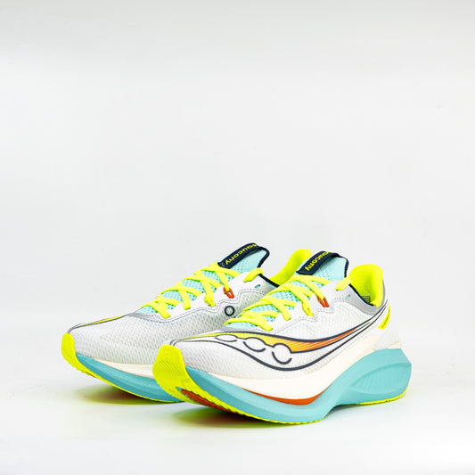 Saucony Endorphin Pro 5 (B Standard) Womens White/Splash - Frontrunner Colombo