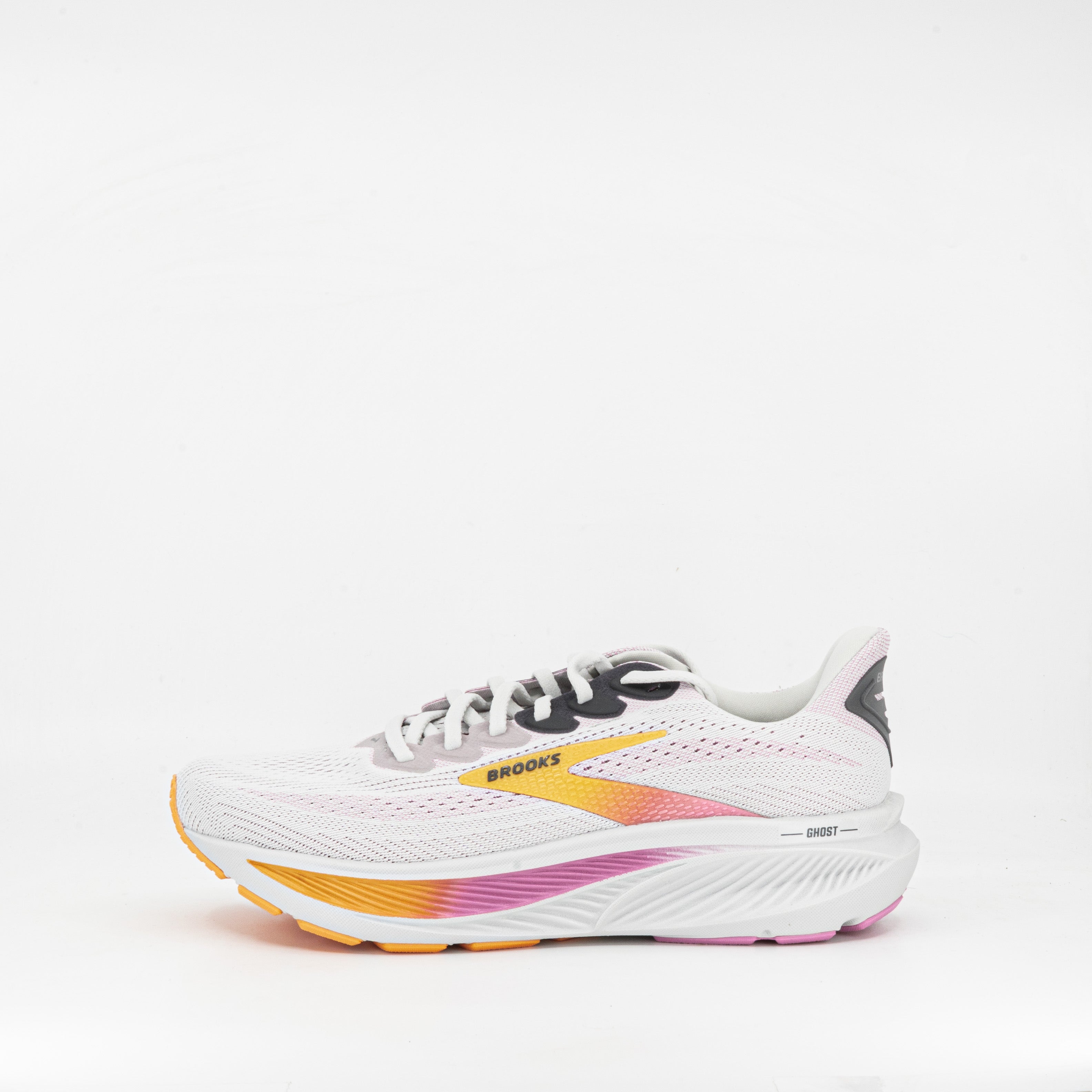 Brooks Ghost 17 (D Wide) Womens Oyster/Apricot/Pink - Frontrunner Colombo