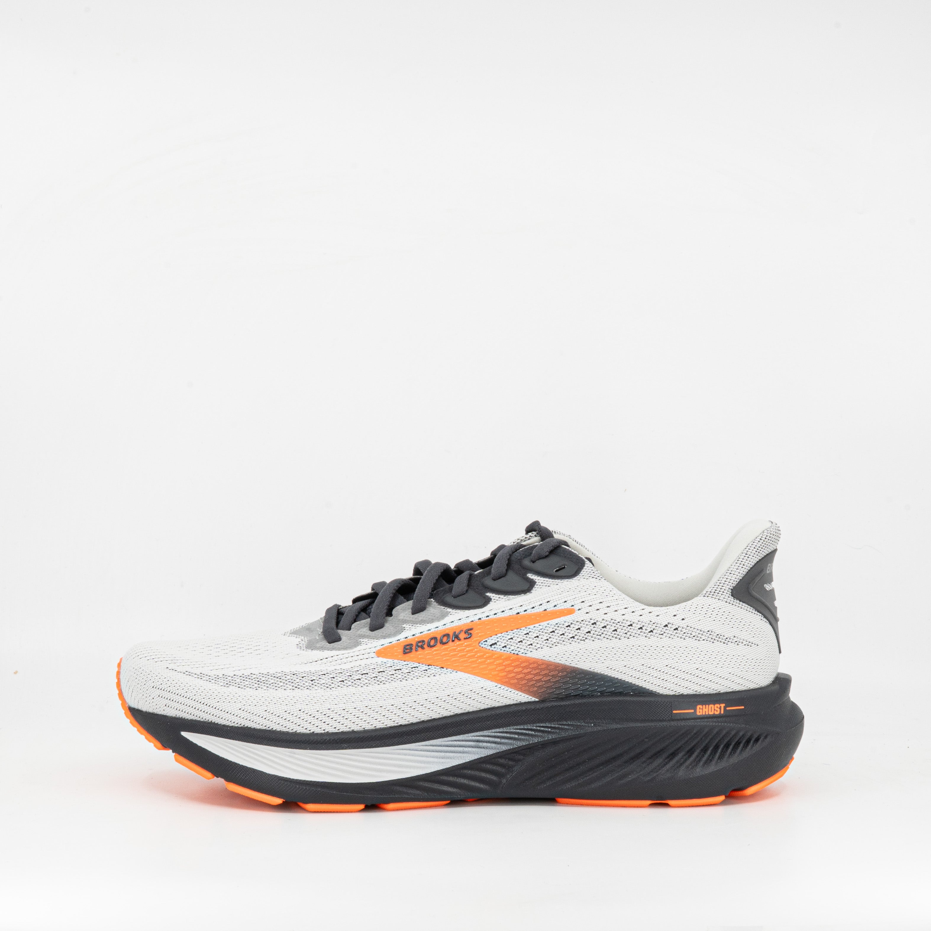 Brooks Ghost 17 (2E Wide) Mens Oyster Mushroom/Orange/Ebony - Frontrunner Colombo