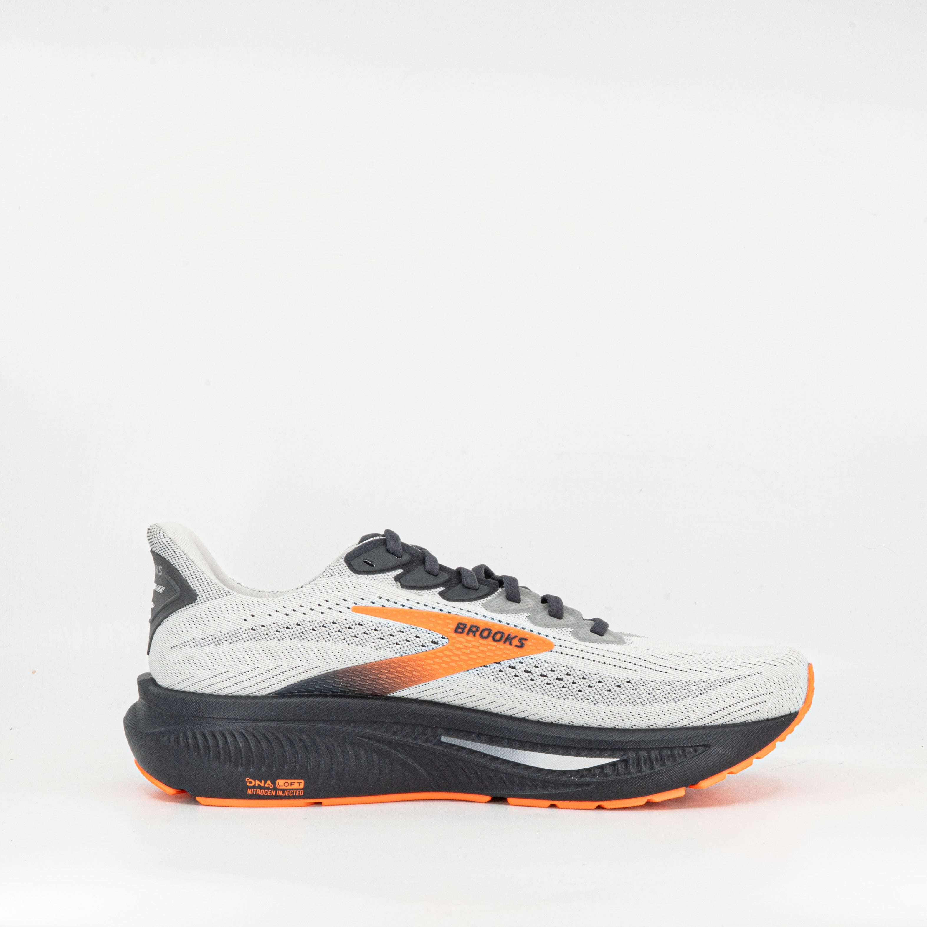 Brooks Ghost 17 (2E Wide) Mens Oyster Mushroom/Orange/Ebony - Frontrunner Colombo