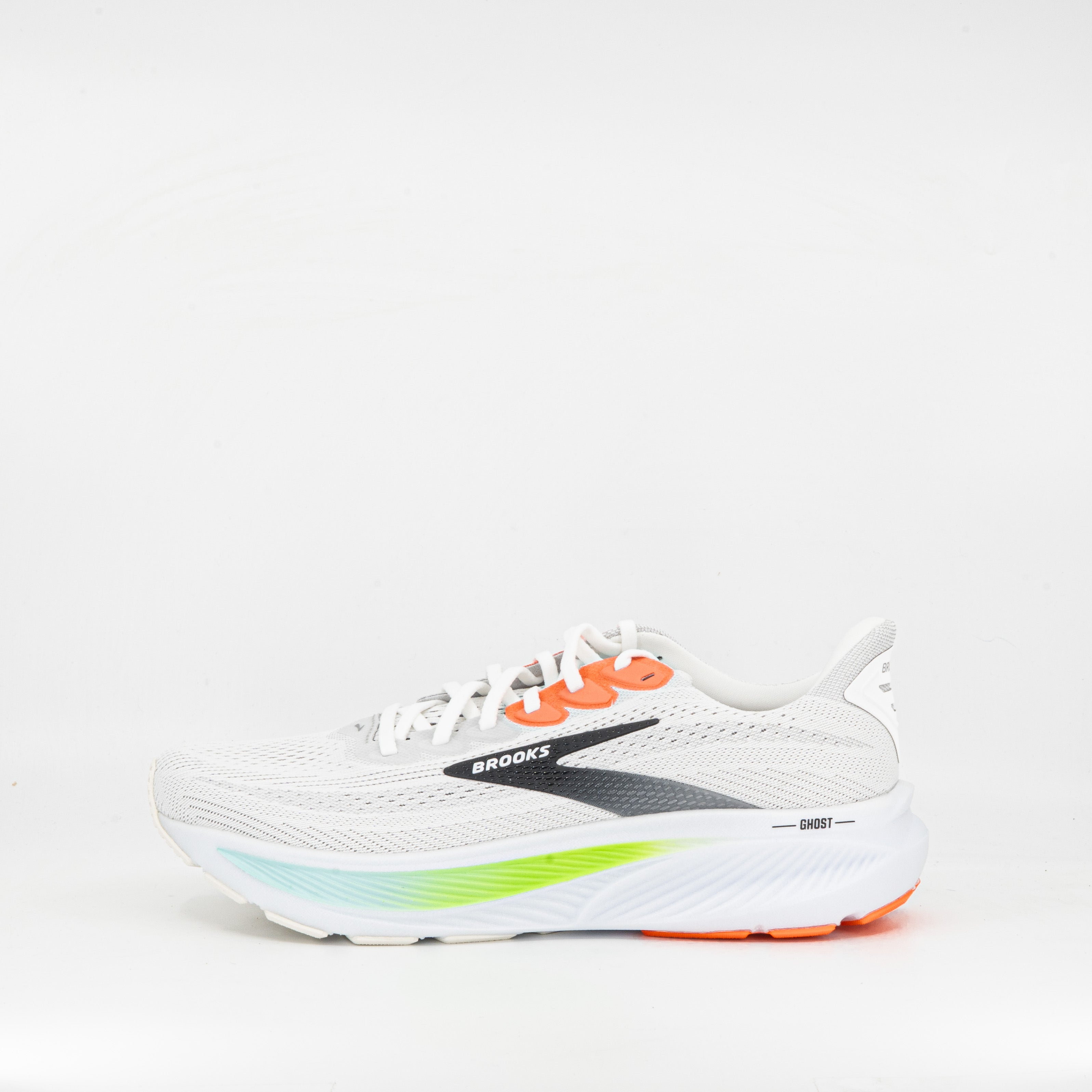 Brooks Ghost 17 (D Standard) Mens White/Pink Clay/Gecko - Frontrunner Colombo