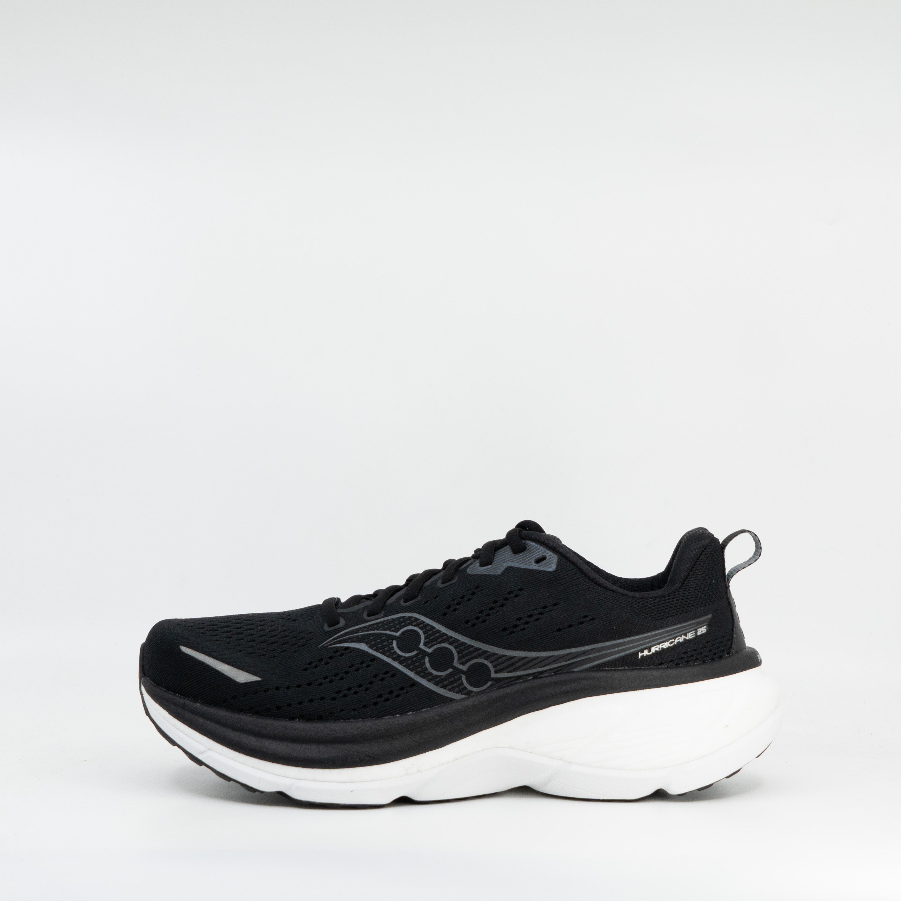 Saucony Hurricane 25 (2E Wide) Mens Black/White - Frontrunner Colombo