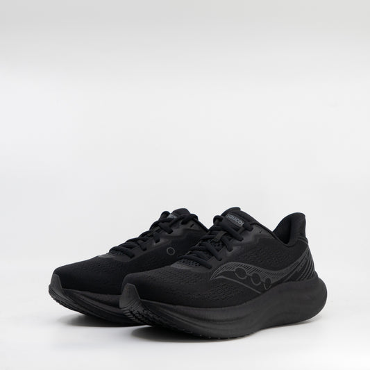 Saucony Triumph 23 (D Wide) Womens Triple Black - Frontrunner Colombo