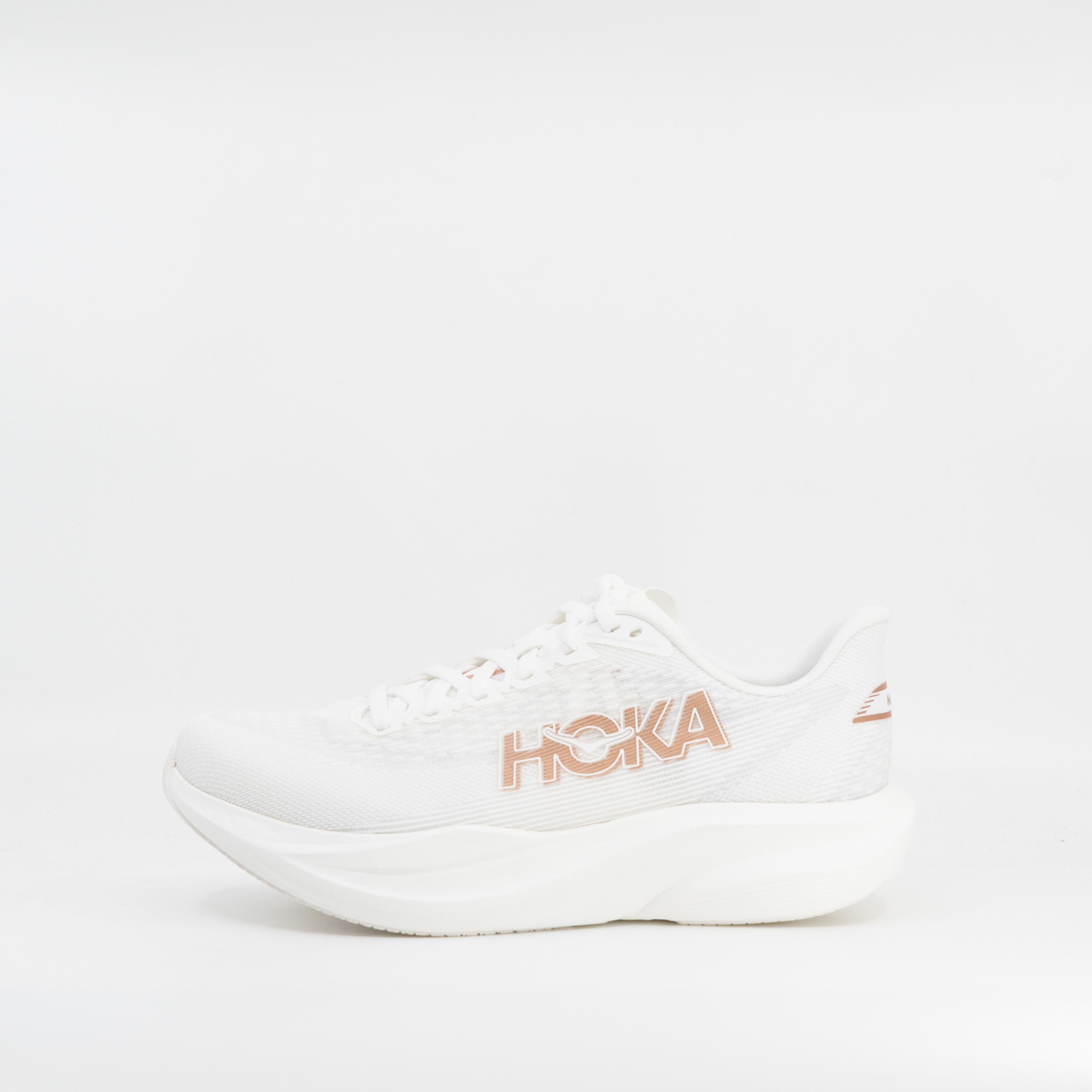 Hoka Mach 7 (D Wide) Womens Frost/Rose Gold - Frontrunner Colombo