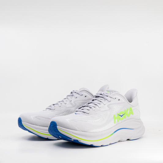 Hoka Clifton 10 (2E Wide) Mens Ash Grey/Neon Green - Frontrunner Colombo