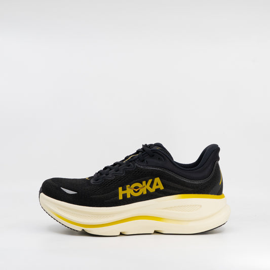 Hoka Bondi 9 (2E Wide) Mens Carbon Black/Yellow Gold - Frontrunner Colombo