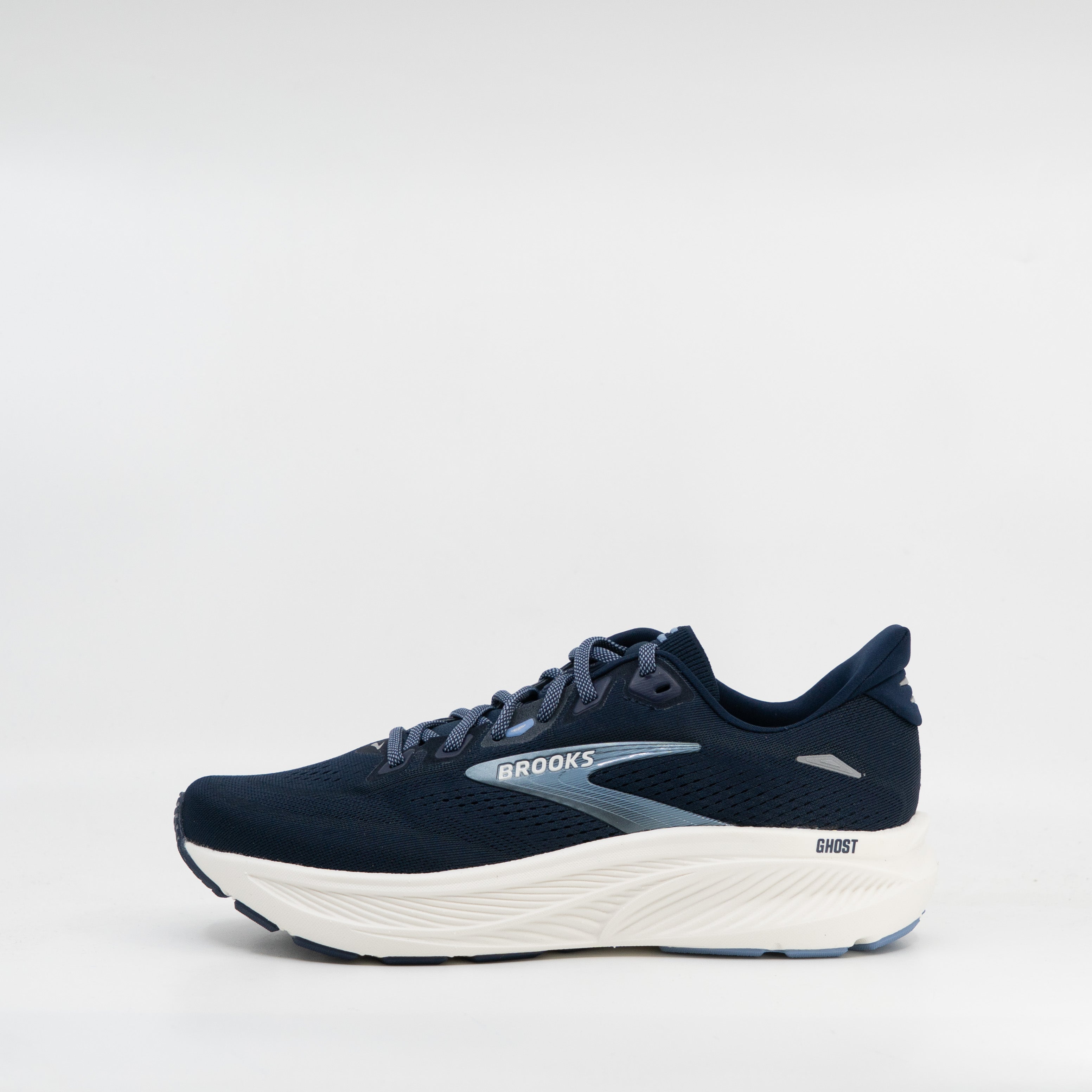 Brooks Ghost 18 (D Wide) Womens Navy/Rain Washed/Coconut - Frontrunner Colombo