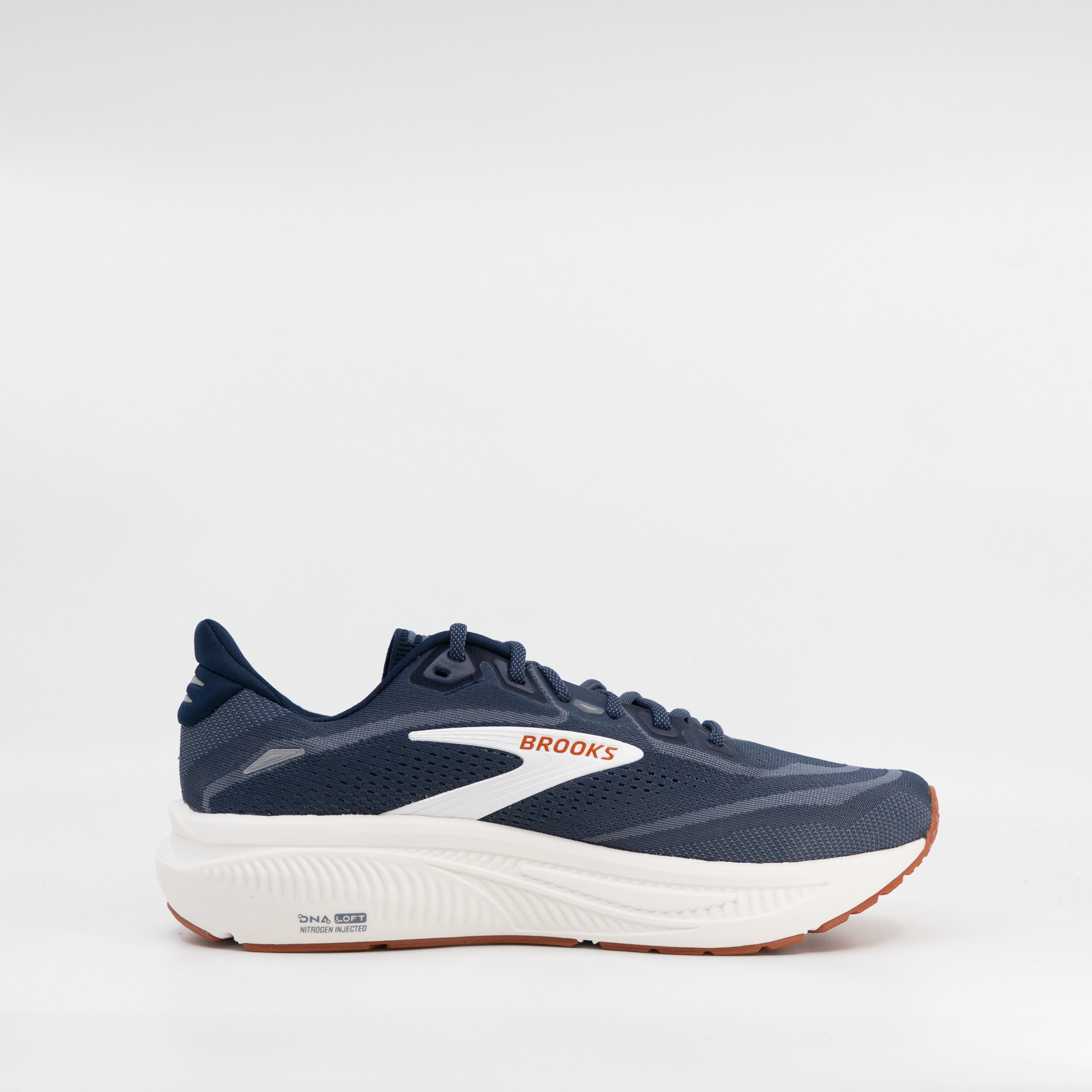 Brooks Ghost 18 (2E Wide) Mens Navy Blazer/Red Earth/Blue - Frontrunner Colombo