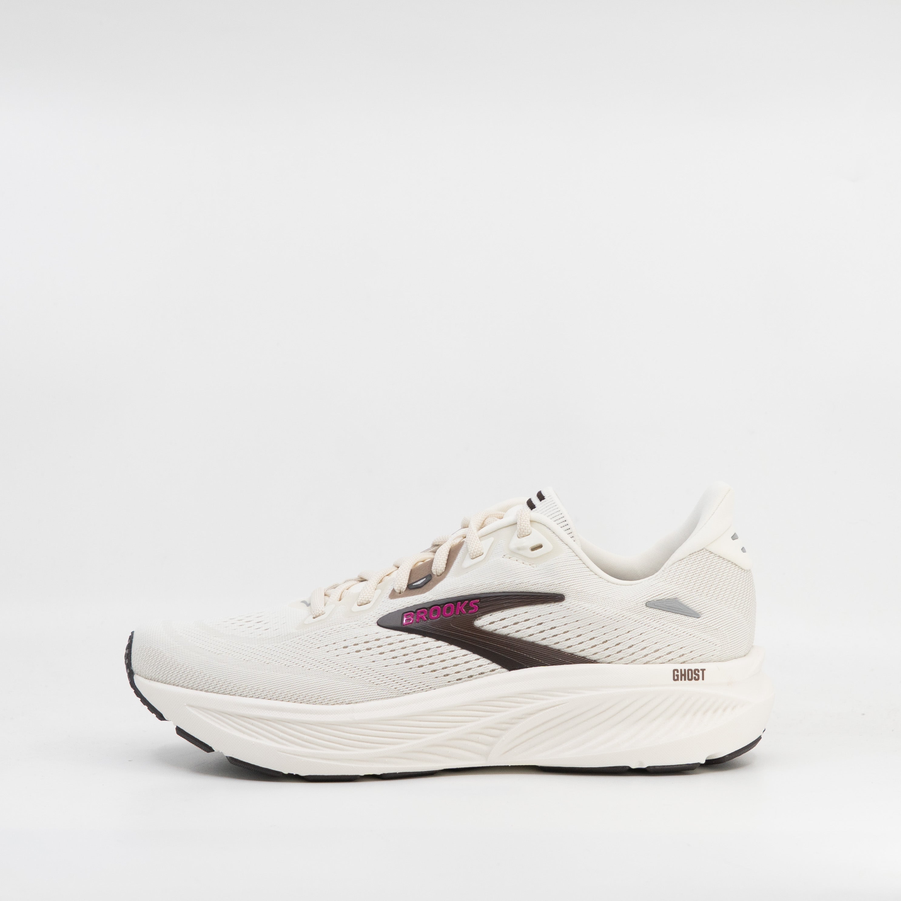 Brooks Ghost 18 (B Standard) Womens Coconut/Coffee/Fuchsia - Frontrunner Colombo