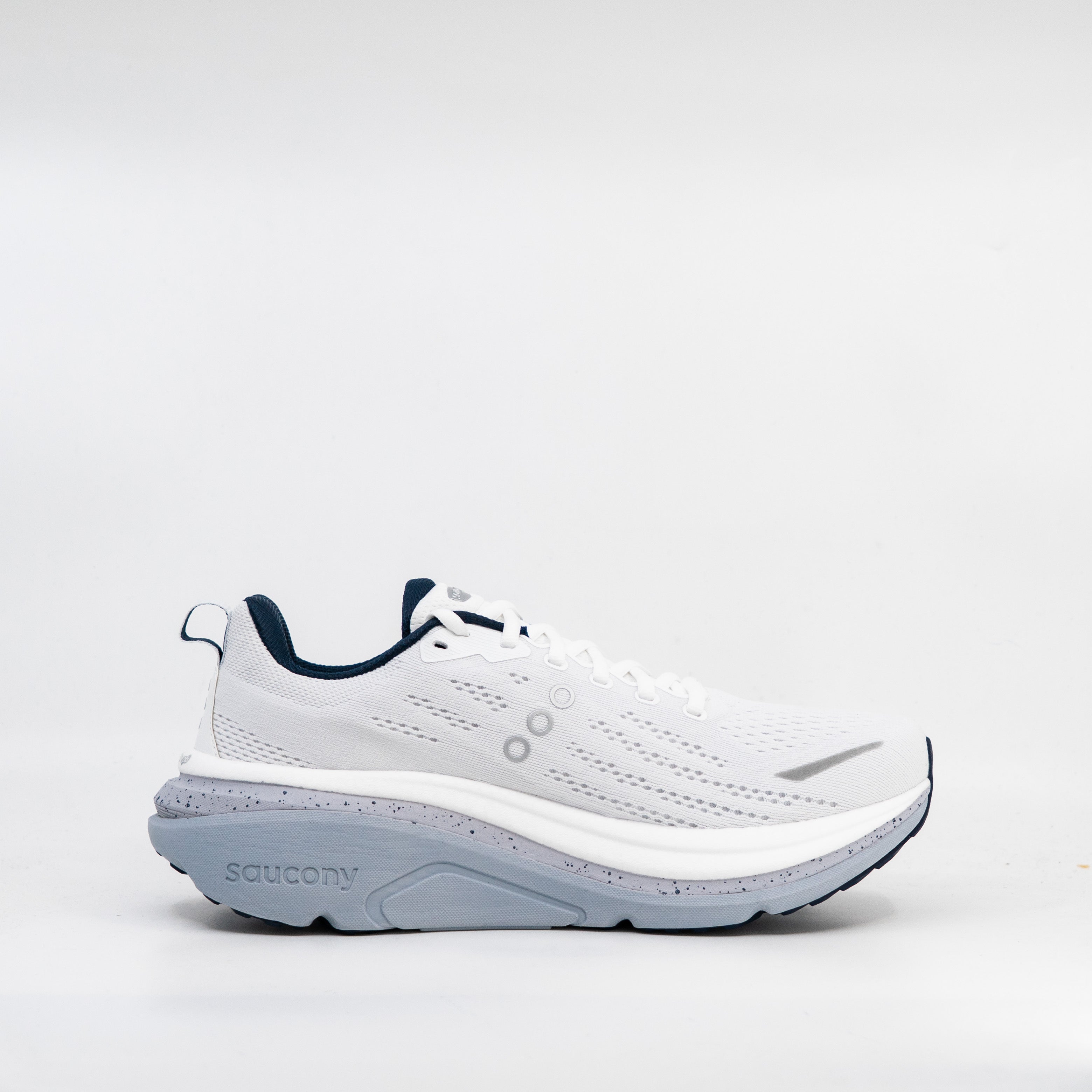 Saucony Hurricane 25 (D Standard) Mens White/Navy - Frontrunner Colombo