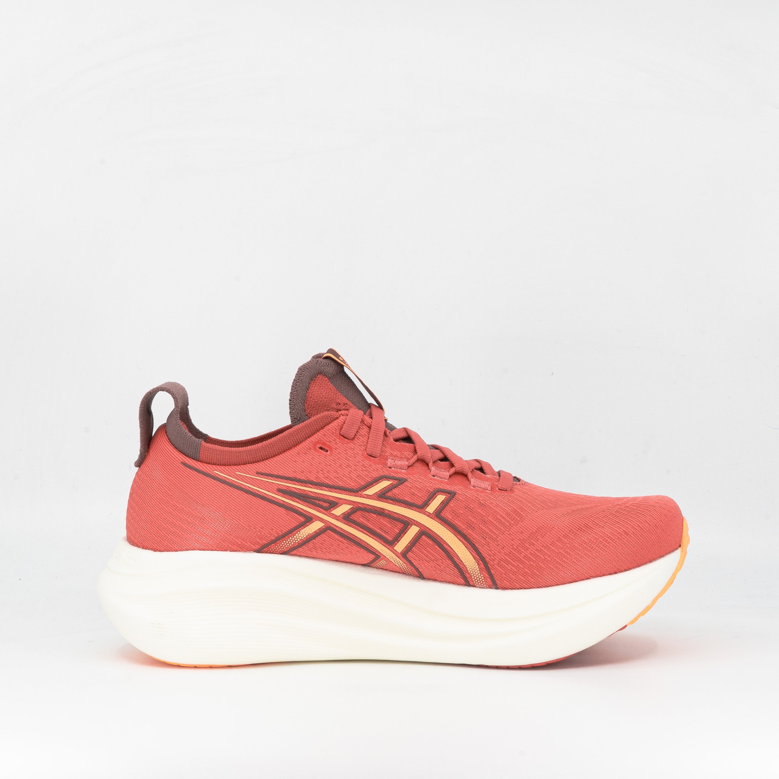 Asics Gel-Nimbus 27 (D Wide) Womens Dark Pink Clay/Orange Glow - Frontrunner Colombo