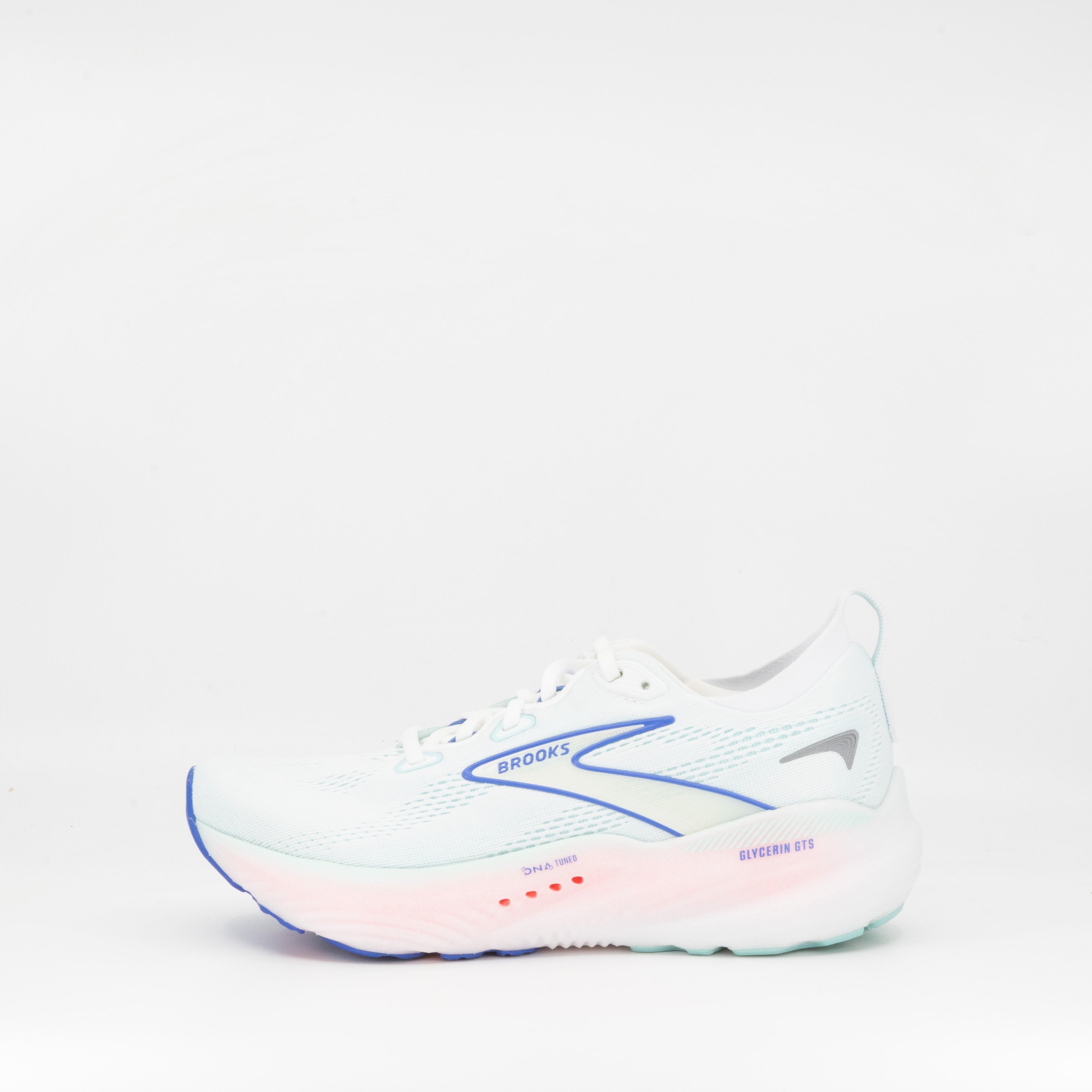 Brooks Glycerin 22 GTS (B Standard) Womens White/Amparo Blue - Frontrunner Colombo