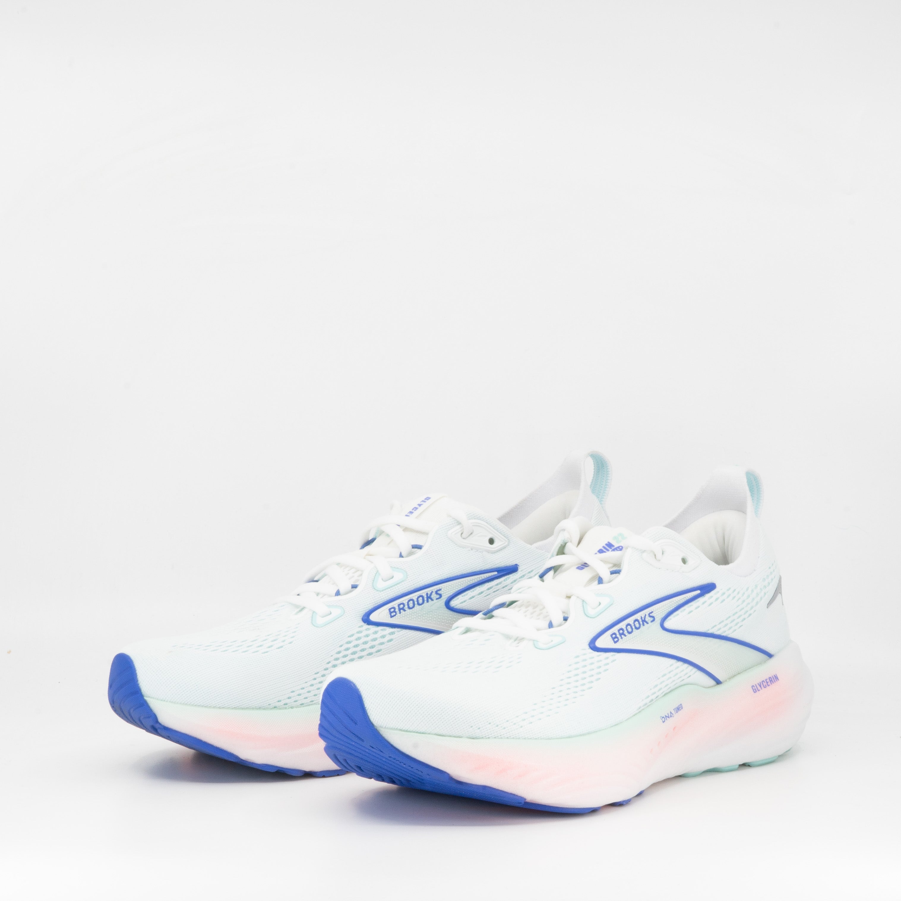 Brooks Glycerin 22 (B Standard) Womens White/Amparo Blue - Frontrunner Colombo