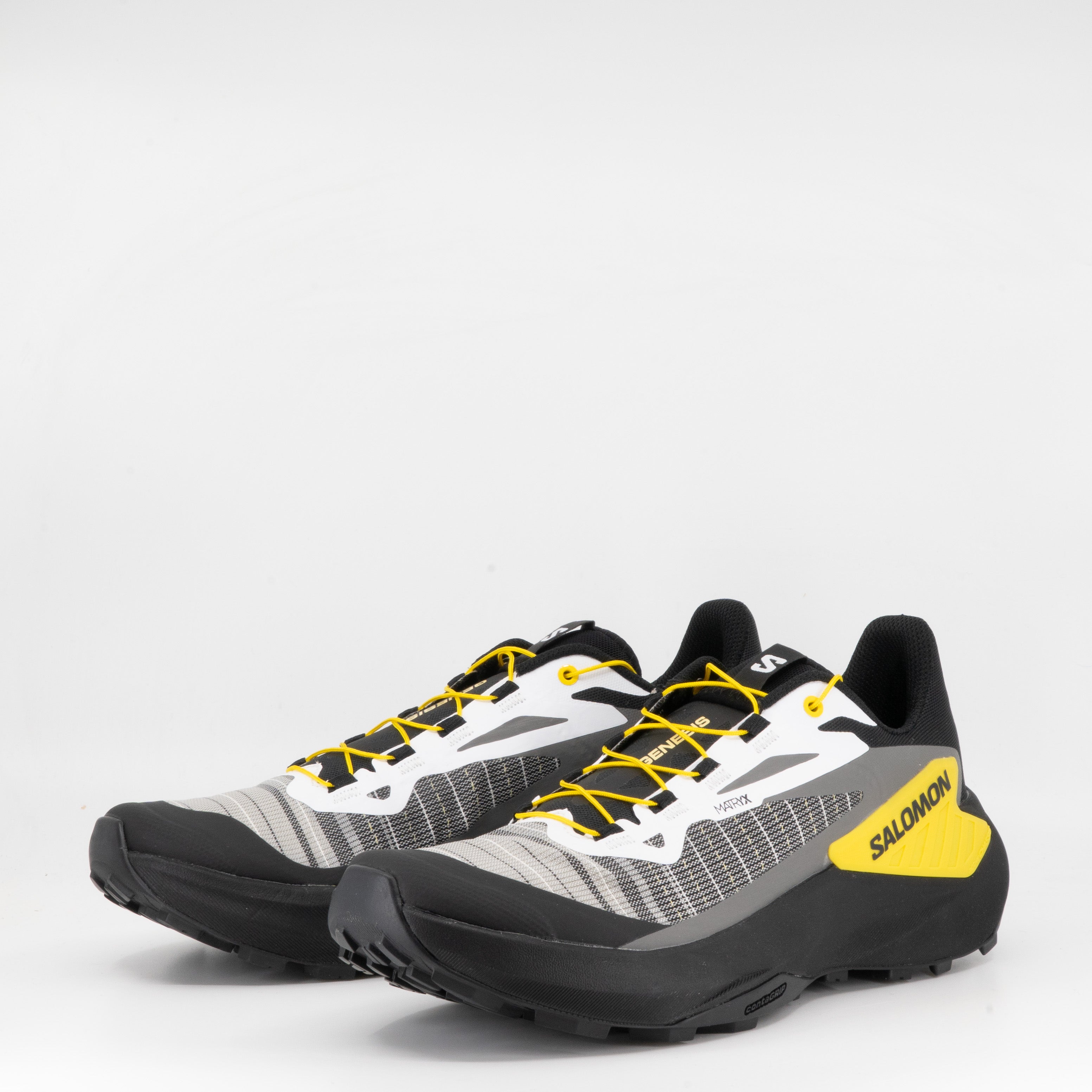 Salomon Genesis (D Standard) Mens Black/White/Lemon - Frontrunner Colombo
