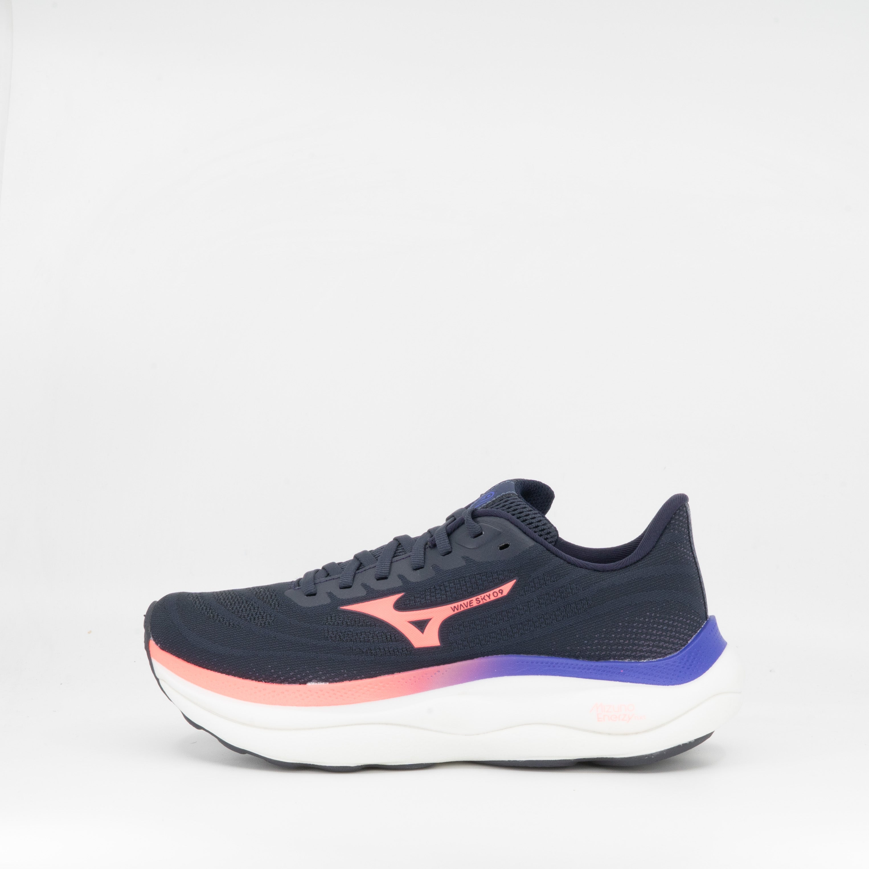 Mizuno Wave Sky 9 (B Standard) Womens Odyssey Grey/Striking Coral/Iris Bloom - Frontrunner Colombo