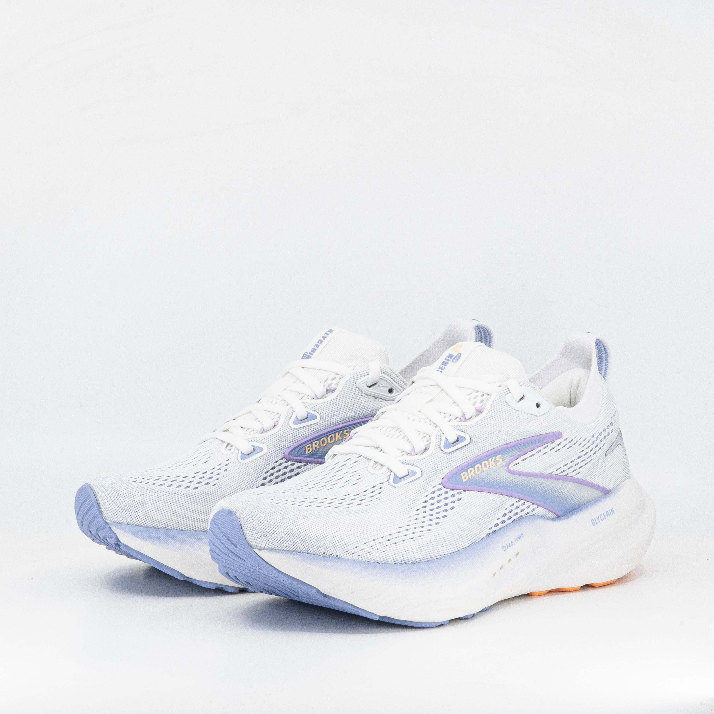 Brooks Glycerin 22 (B Standard) Womens White/Blue Heron/Apricot - Frontrunner Colombo