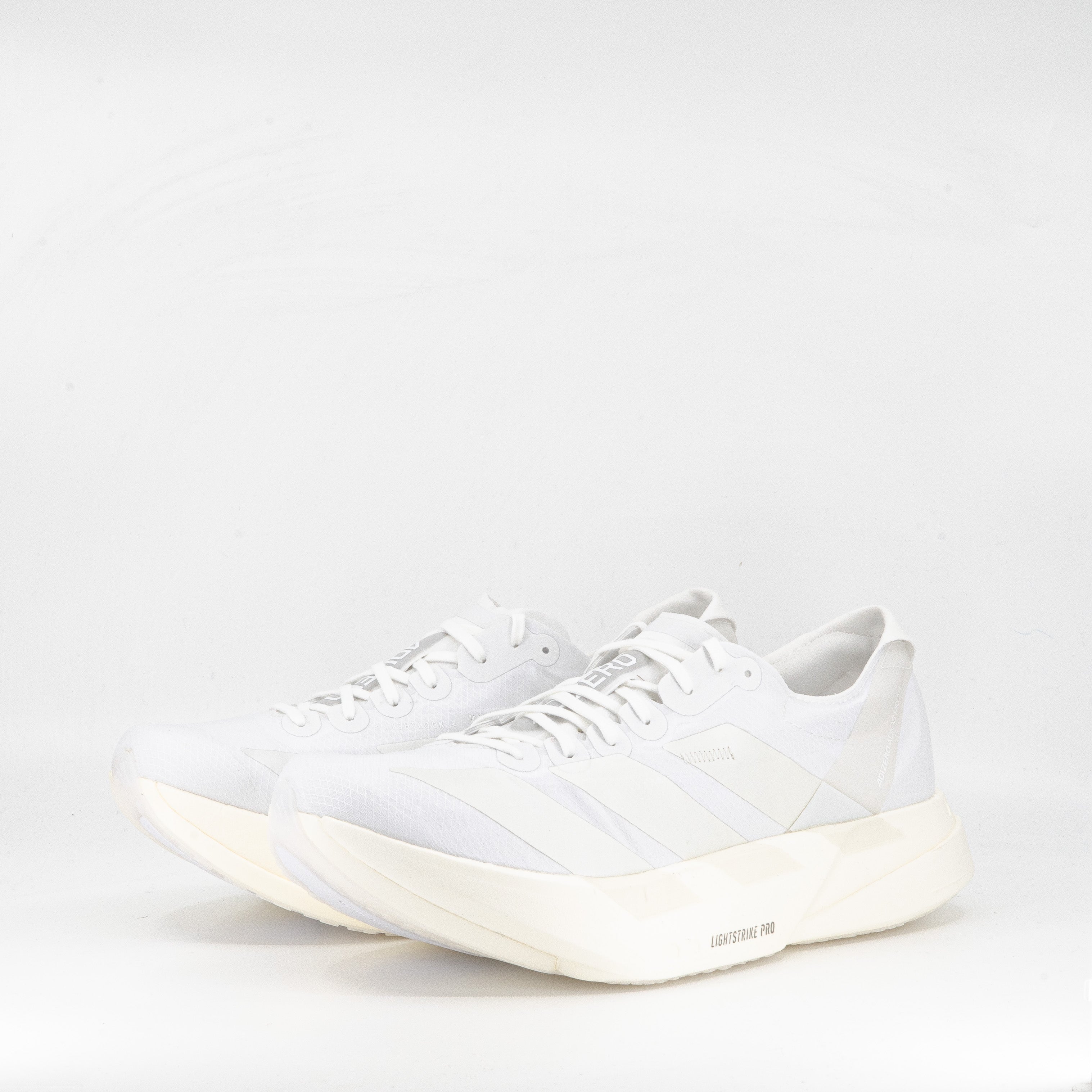 Adidas Adizero Adios Pro 4 (B Standard) Womens Cloud White/Zero Metallic/Crystal White - Frontrunner Colombo