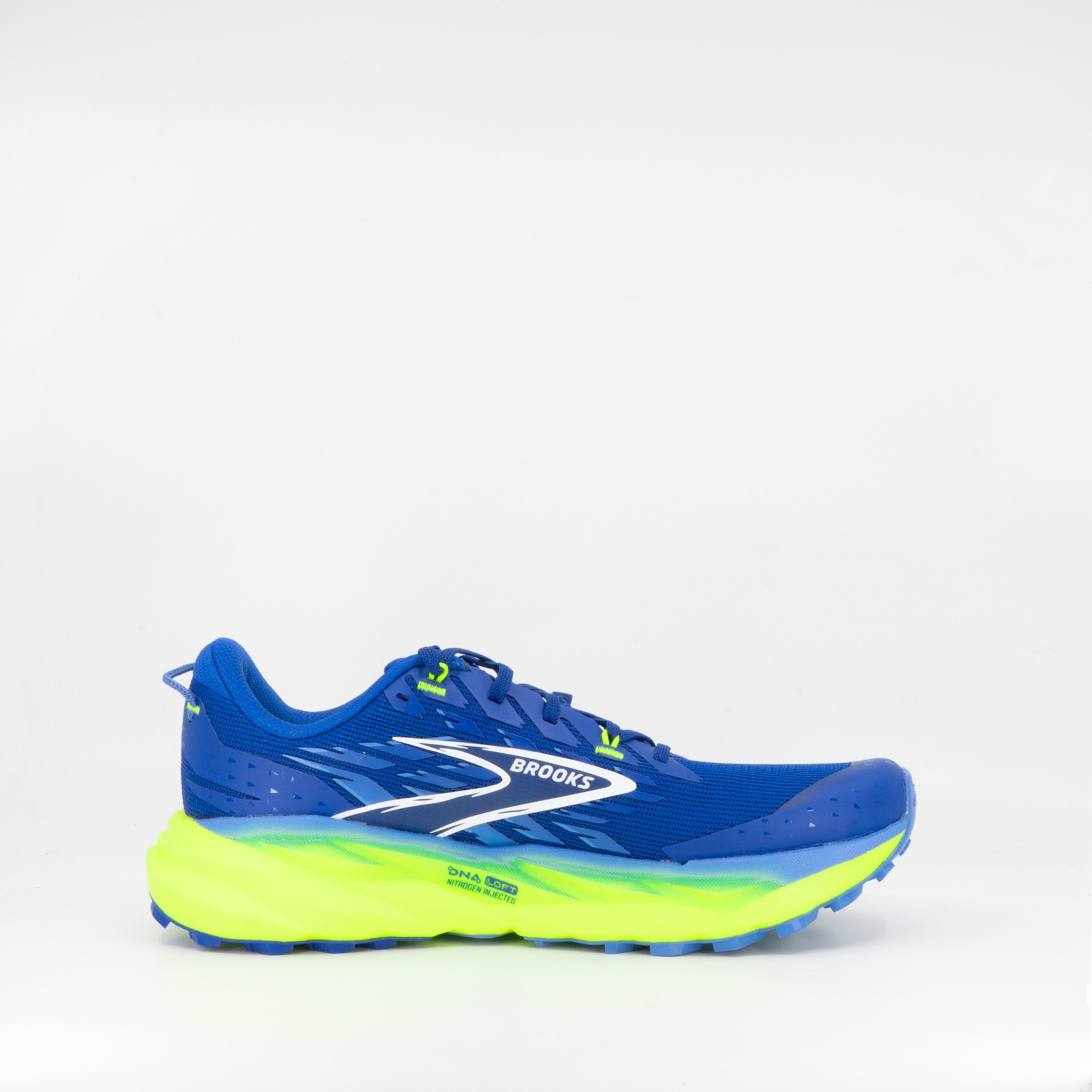 Brooks Cascadia 19 (2E Wide) Mens Surf the Web/Nightlife/White - Frontrunner Colombo