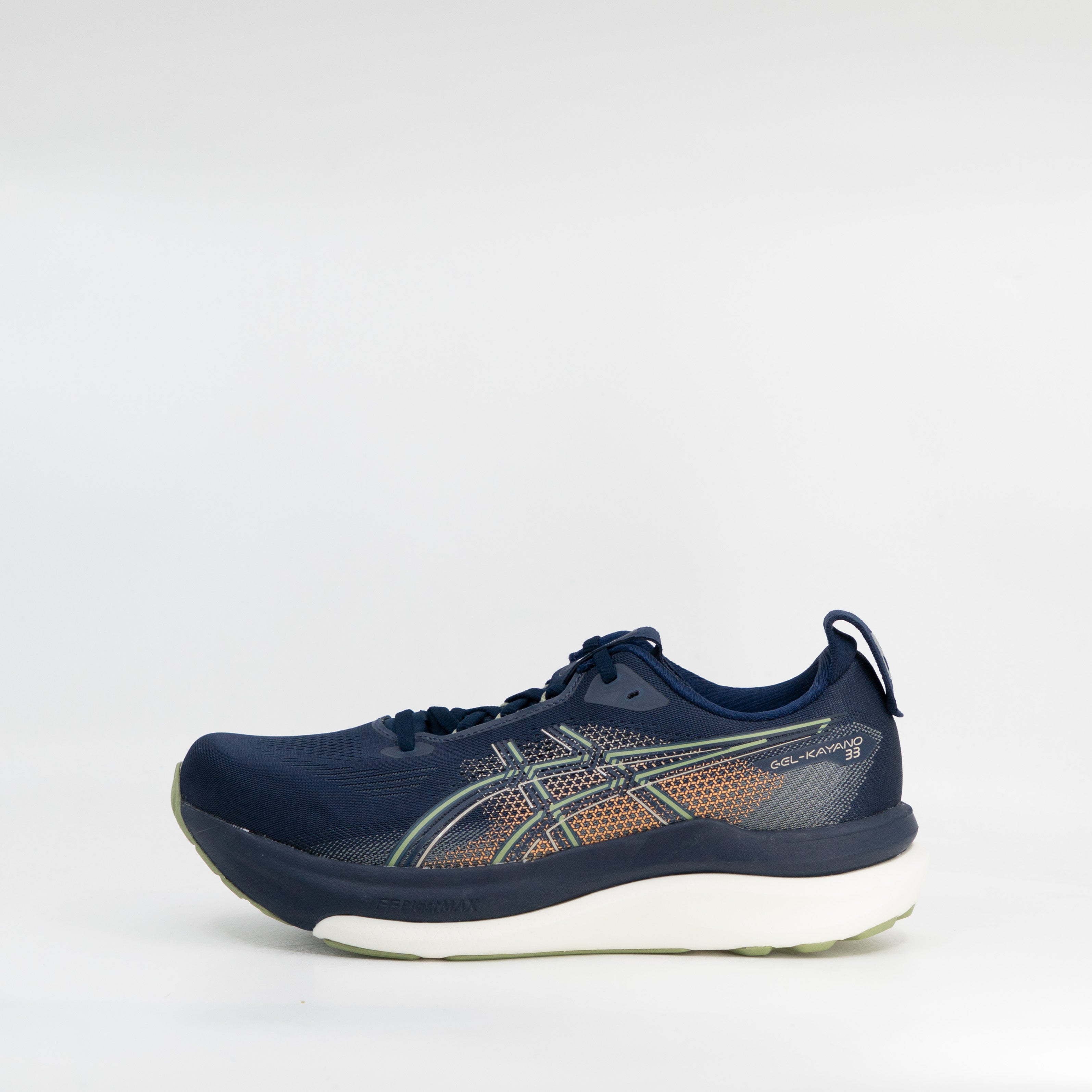 Asics Gel-Kayano 33 (2E Wide) Mens Midnight/Khaki Green - Frontrunner Colombo
