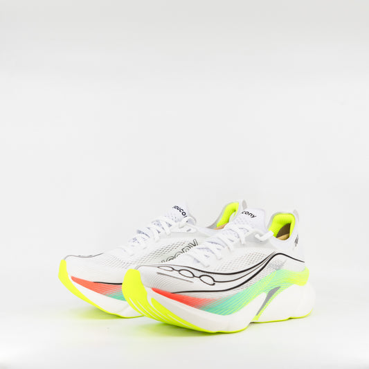 Saucony Endorphin Elite 3 (D Standard) Unisex White/Multi Blanc - Frontrunner Colombo