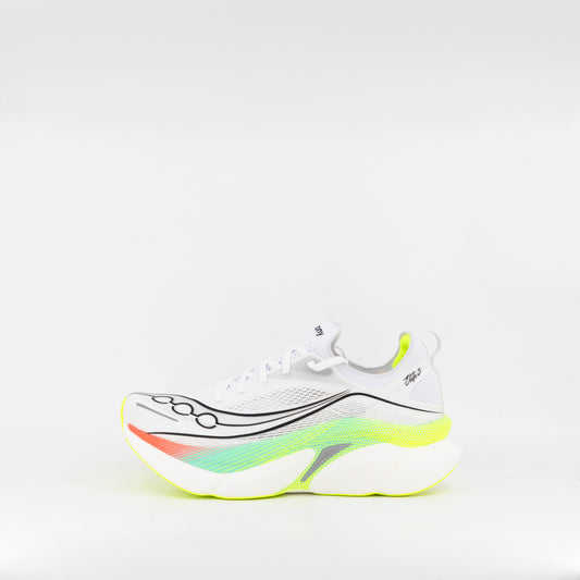 Saucony Endorphin Elite 3 (D Standard) Unisex White/Multi Blanc - Frontrunner Colombo