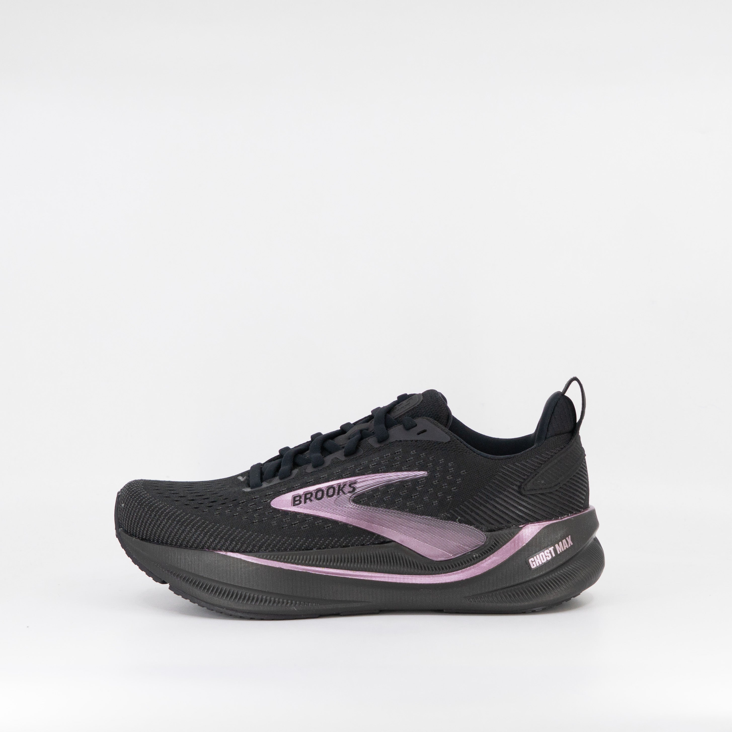 Brooks Ghost Max 4 (D Wide) Womens Black/Black/Rose Gold - Frontrunner Colombo