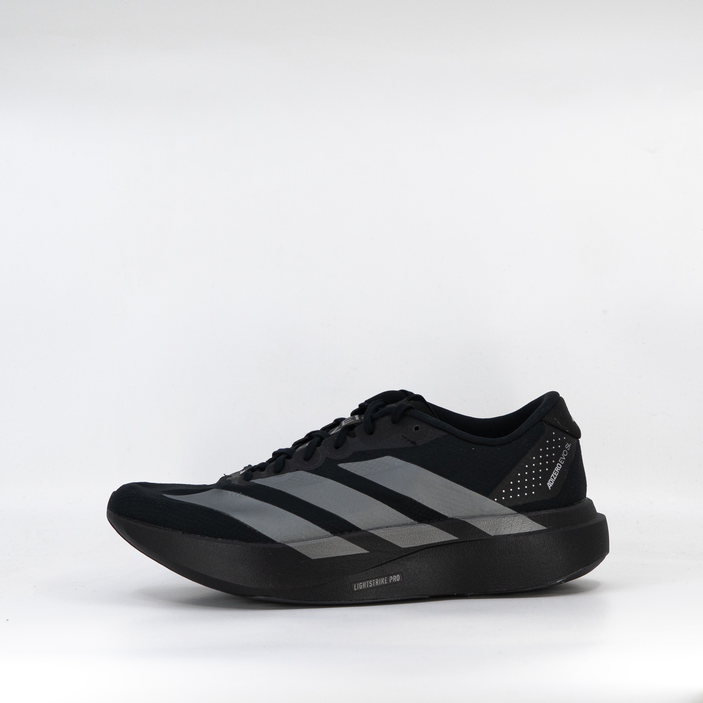 Adidas Adizero Evo SL Woven (D Standard) Mens Core Black / Iron Metallic / Carbon - Frontrunner Colombo