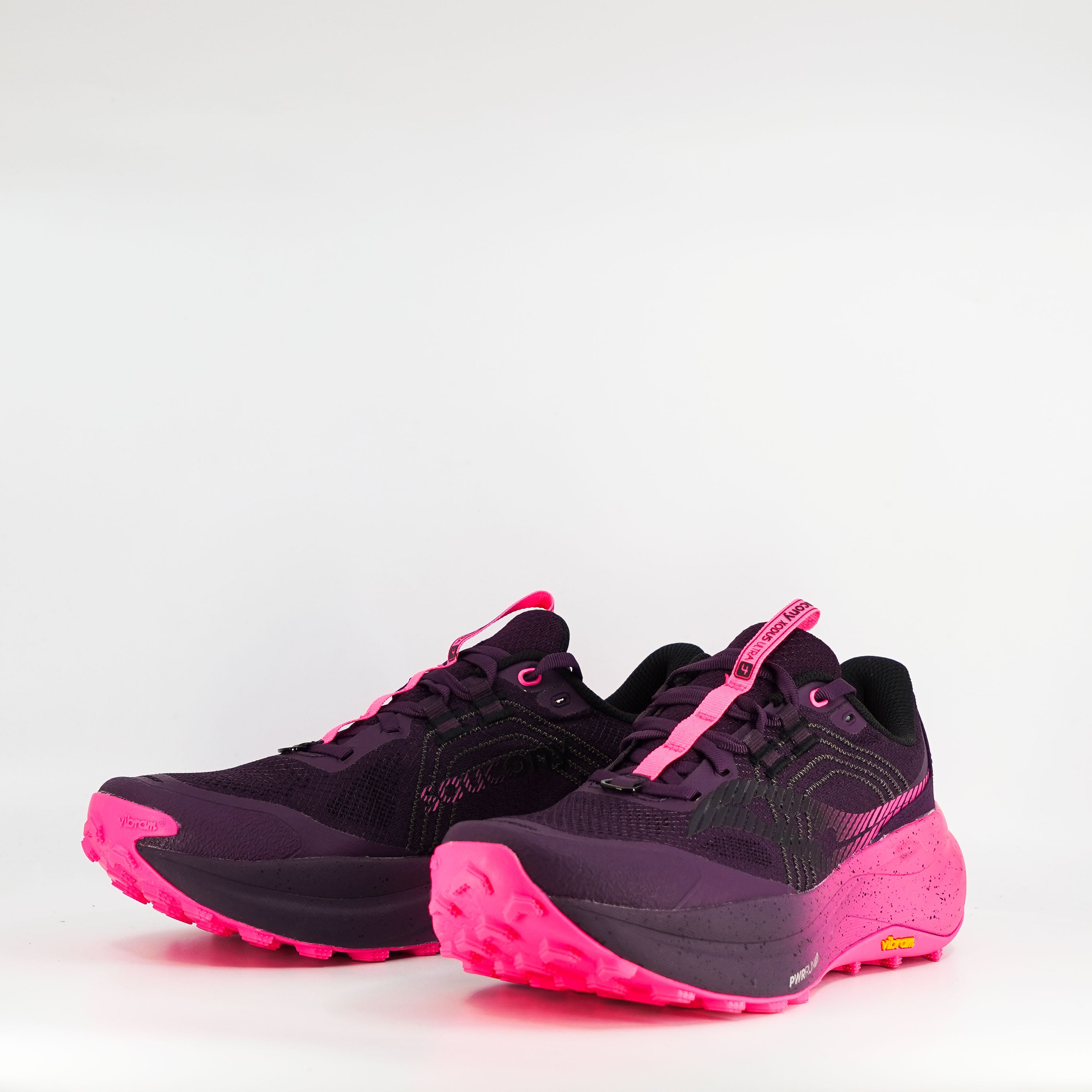 Saucony Xodus Ultra 4 (B Standard) Womens Eggplant/Shock - Frontrunner Colombo