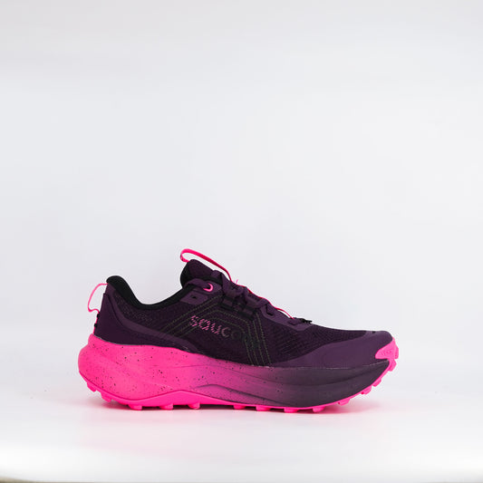 Saucony Xodus Ultra 4 (B Standard) Womens Eggplant/Shock - Frontrunner Colombo