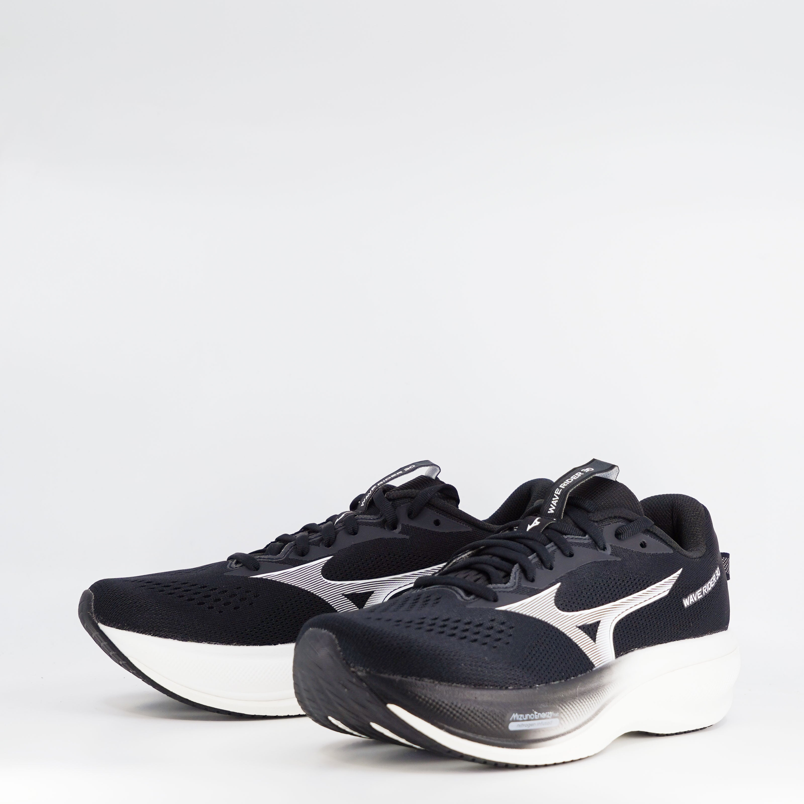 Mizuno Wave Rider 30 (D Standard) Mens Black/White